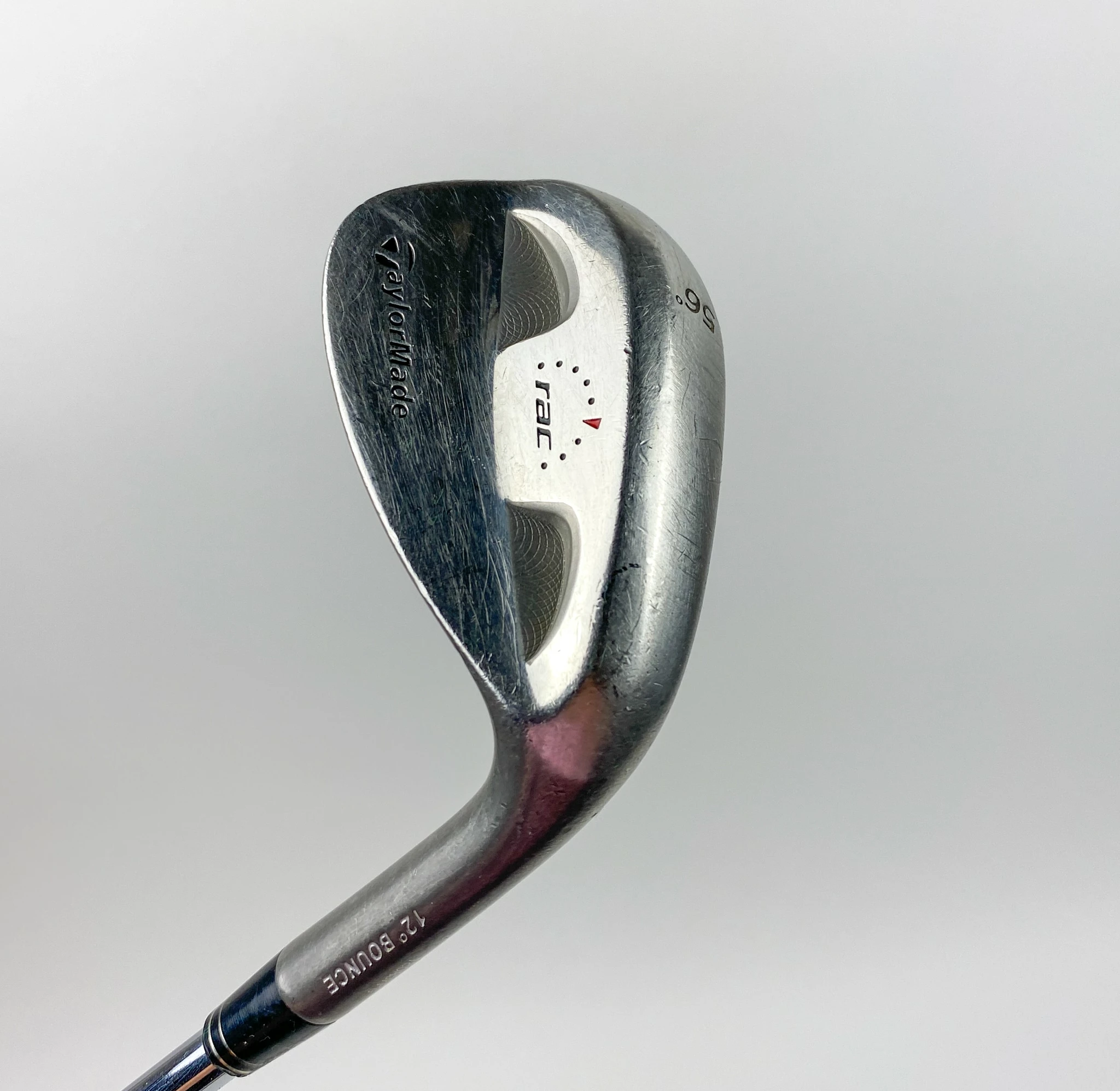Used RH TaylorMade RAC Satin Wedge 56*-12* Bounce Wedge Steel Golf Club - Image 3