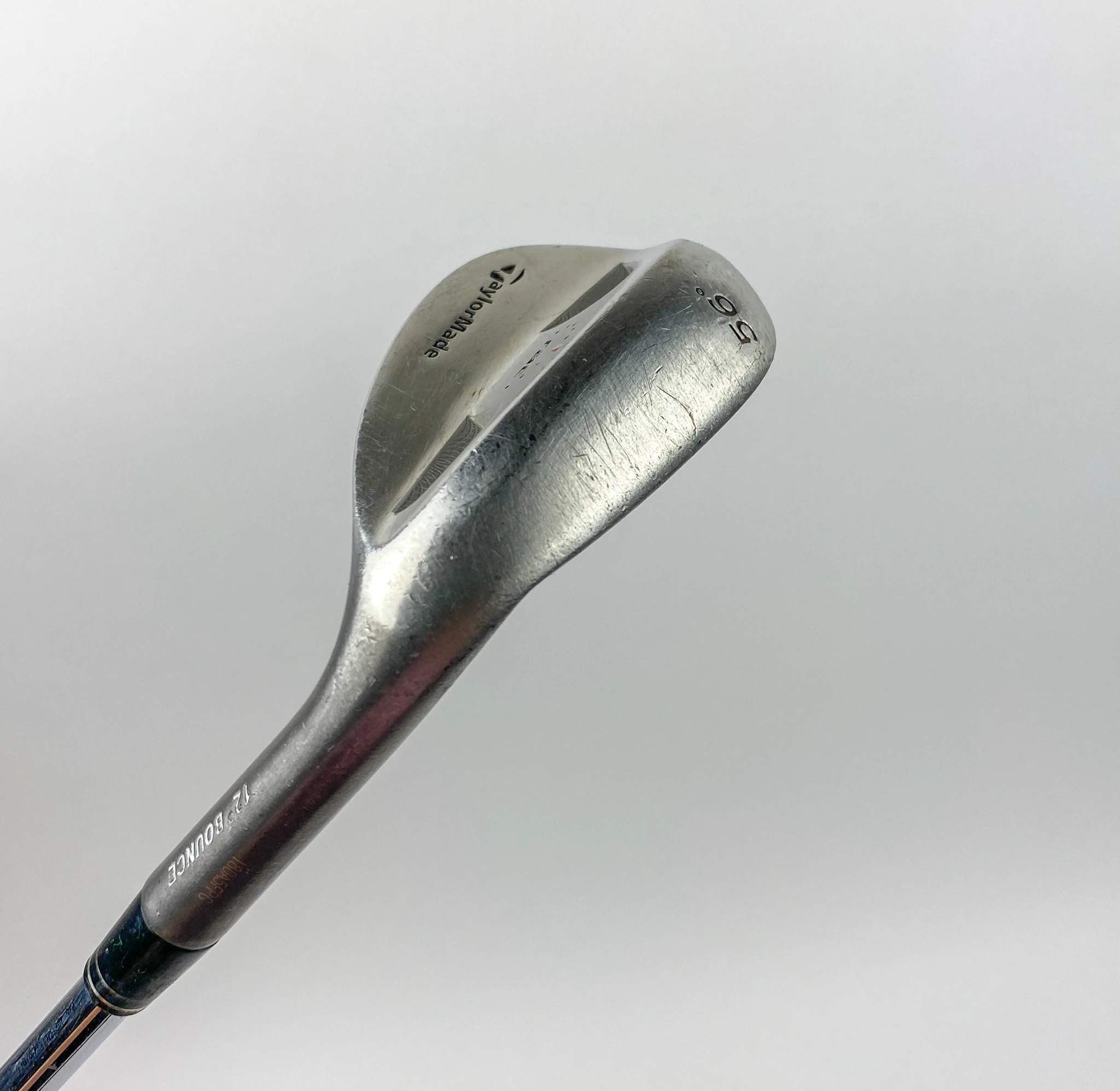Used RH TaylorMade RAC Satin Wedge 56*-12* Bounce Wedge Steel Golf Club - Image 2