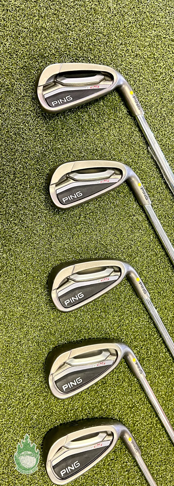 Used Ping Yellow Dot G25 Irons 6-PW/UW/SW CFS Regular Flex Steel Golf Club Set - Image 9