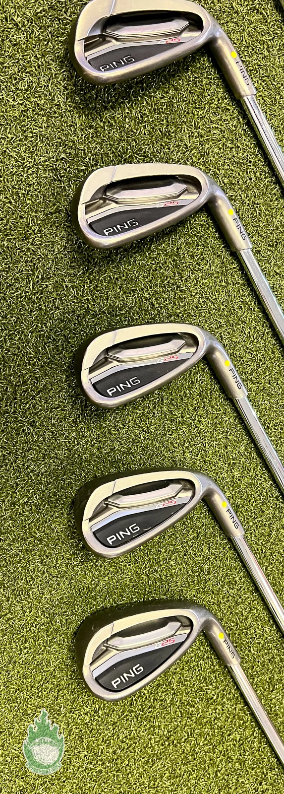 Used Ping Yellow Dot G25 Irons 6-PW/UW/SW CFS Regular Flex Steel Golf Club Set - Image 8