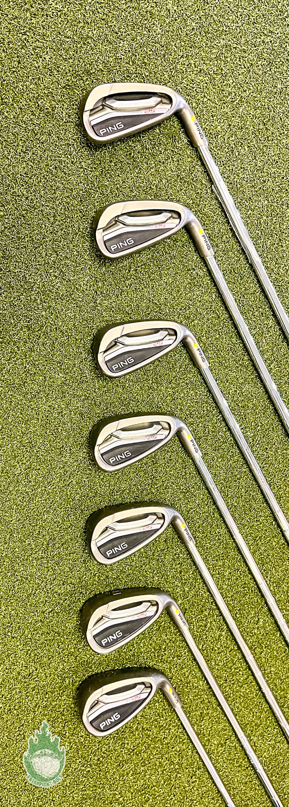 Used Ping Yellow Dot G25 Irons 6-PW/UW/SW CFS Regular Flex Steel Golf Club Set - Image 7