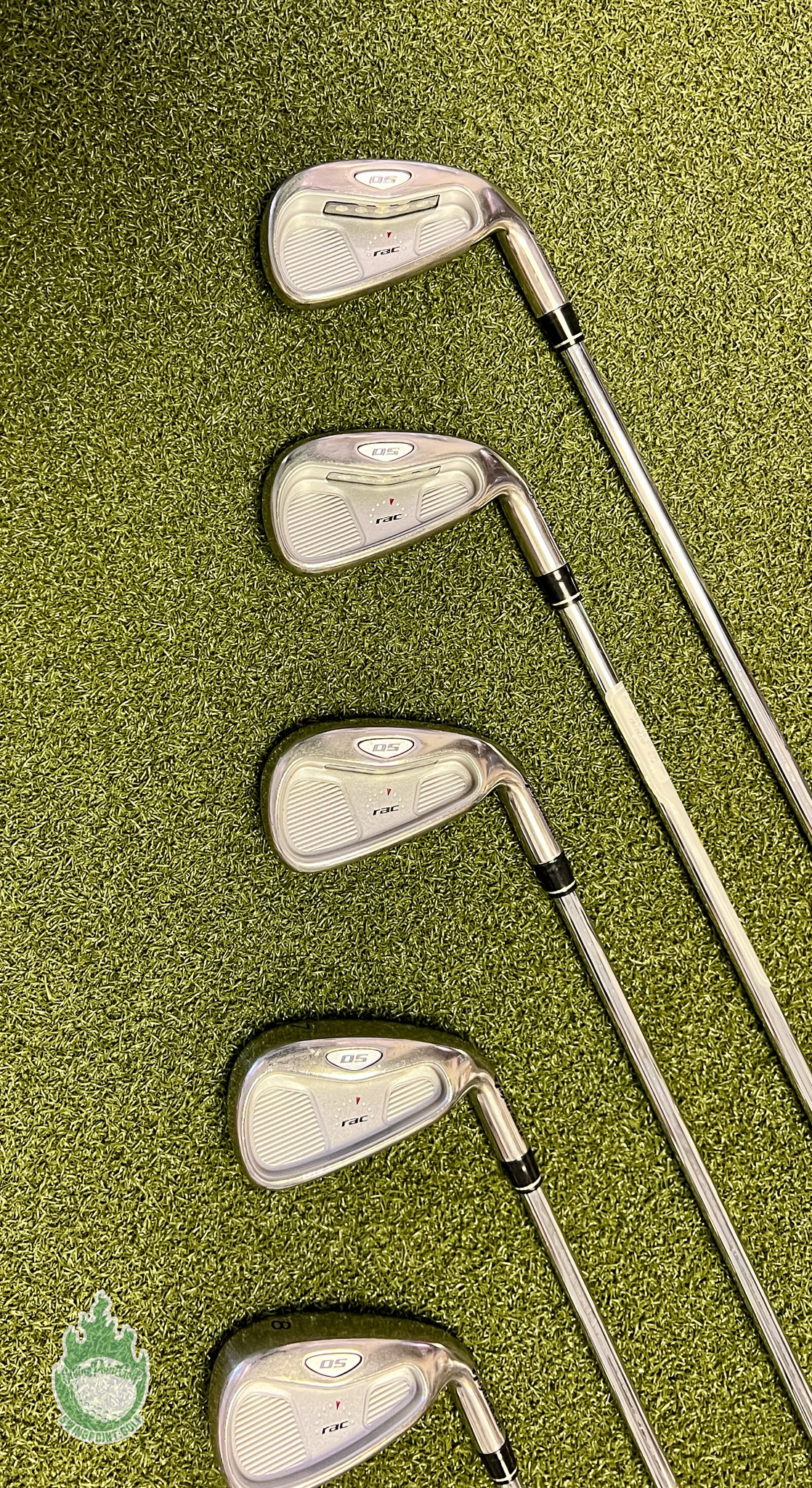 Used RH TaylorMade RAC OS Irons 4-PW 90g Regular Flex Steel Golf Club Set - Image 9
