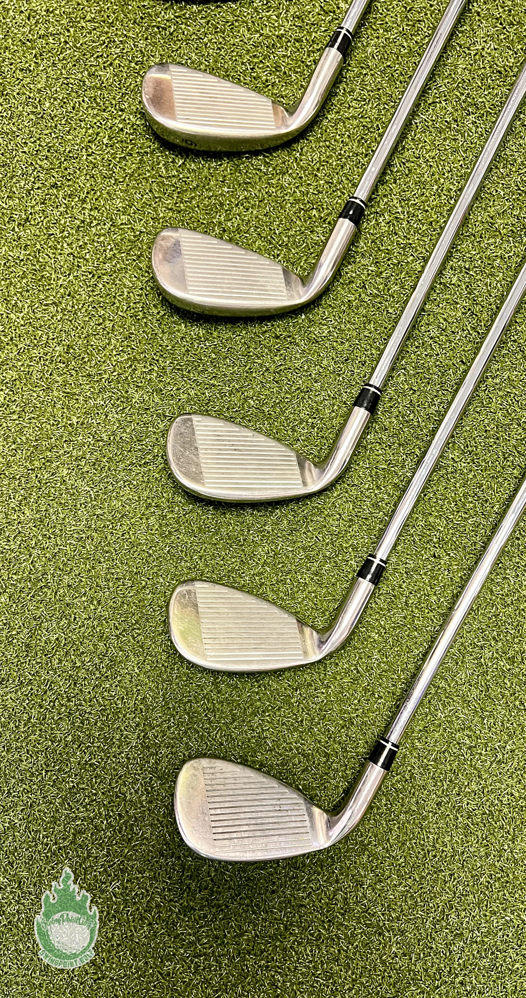 Used RH TaylorMade RAC OS Irons 4-PW 90g Regular Flex Steel Golf Club Set - Image 6