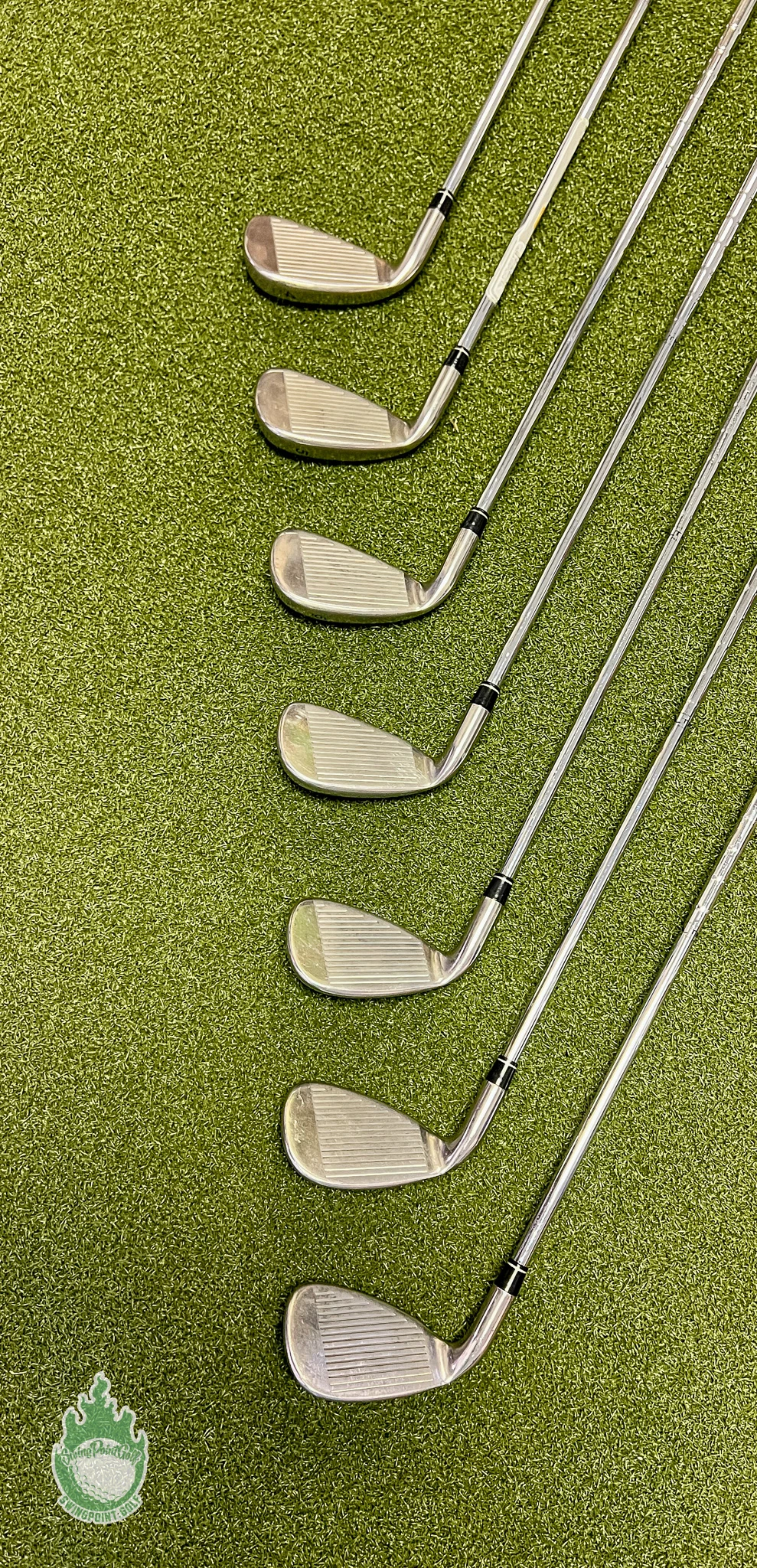 Used RH TaylorMade RAC OS Irons 4-PW 90g Regular Flex Steel Golf Club Set - Image 4