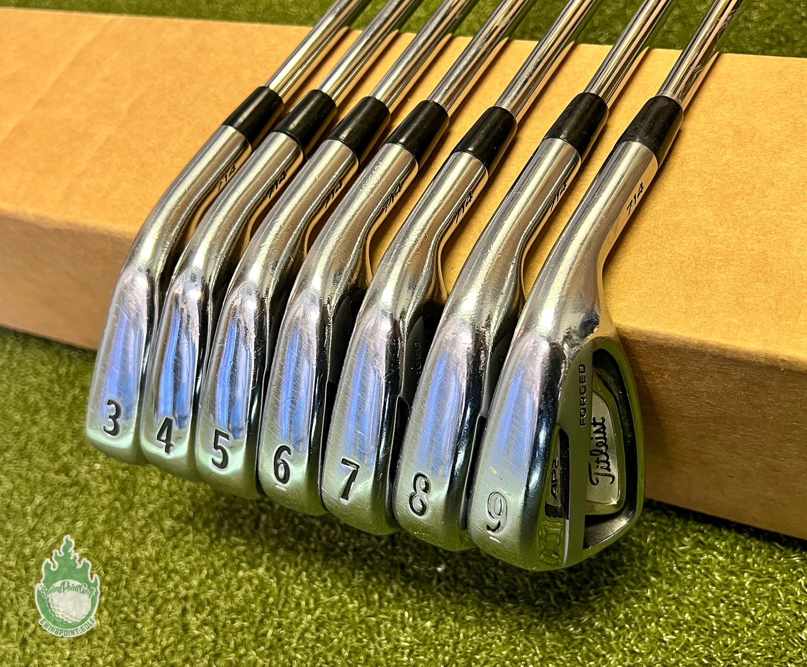 Used Titleist AP2 714 Forged Irons 3-9 DG S300 Stiff Flex Steel Golf Club Set