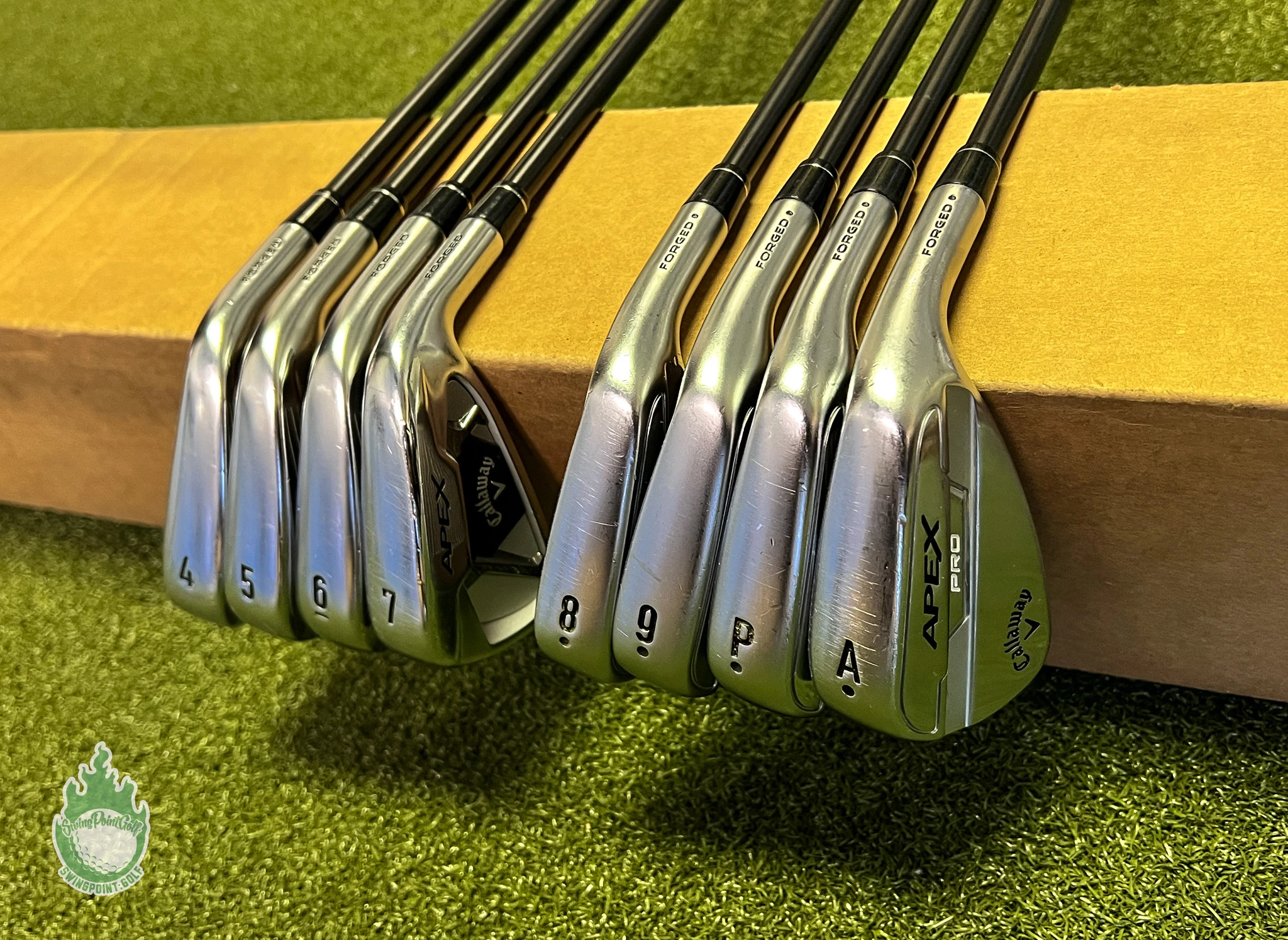 Used Callaway APEX/ APEX Pro Forged ’21 Irons 4-PW/AW 95g Stiff Steel Golf Set