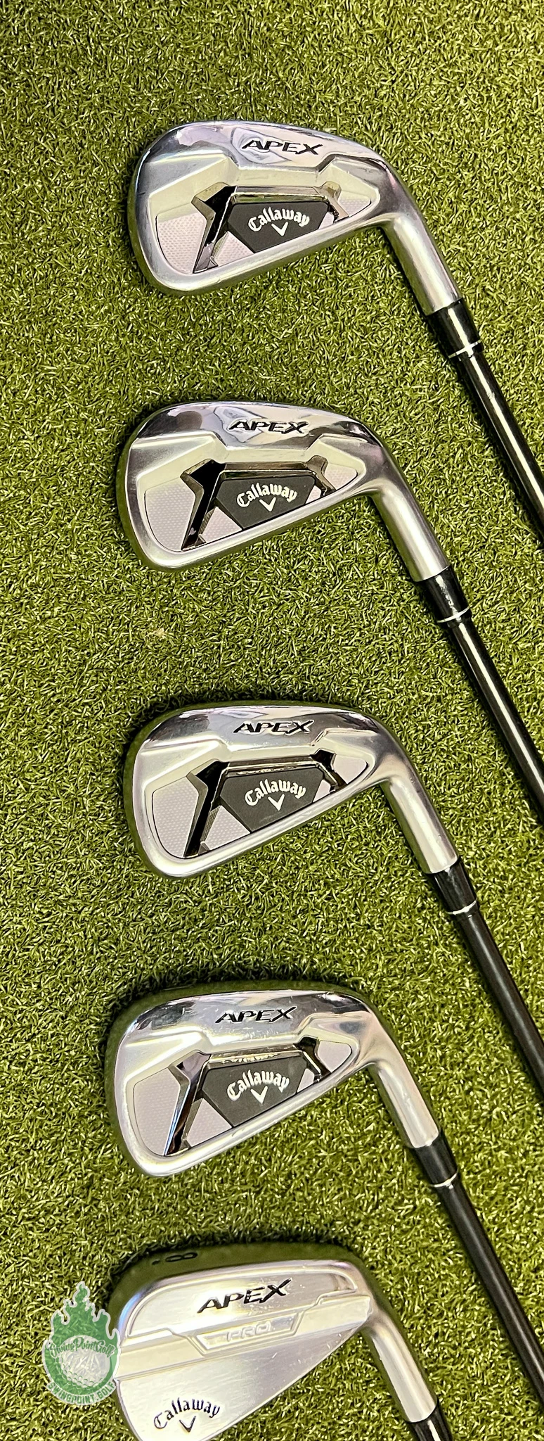 Used Callaway APEX/ APEX Pro Forged ’21 Irons 4-PW/AW 95g Stiff Steel Golf Set - Image 9