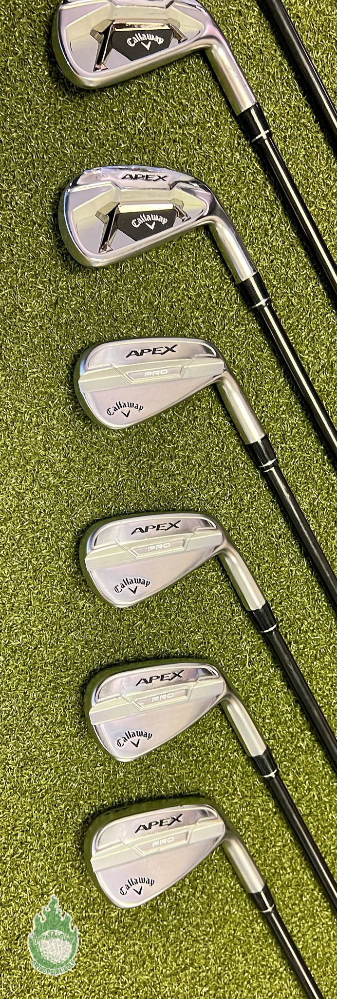 Used Callaway APEX/ APEX Pro Forged ’21 Irons 4-PW/AW 95g Stiff Steel Golf Set - Image 8