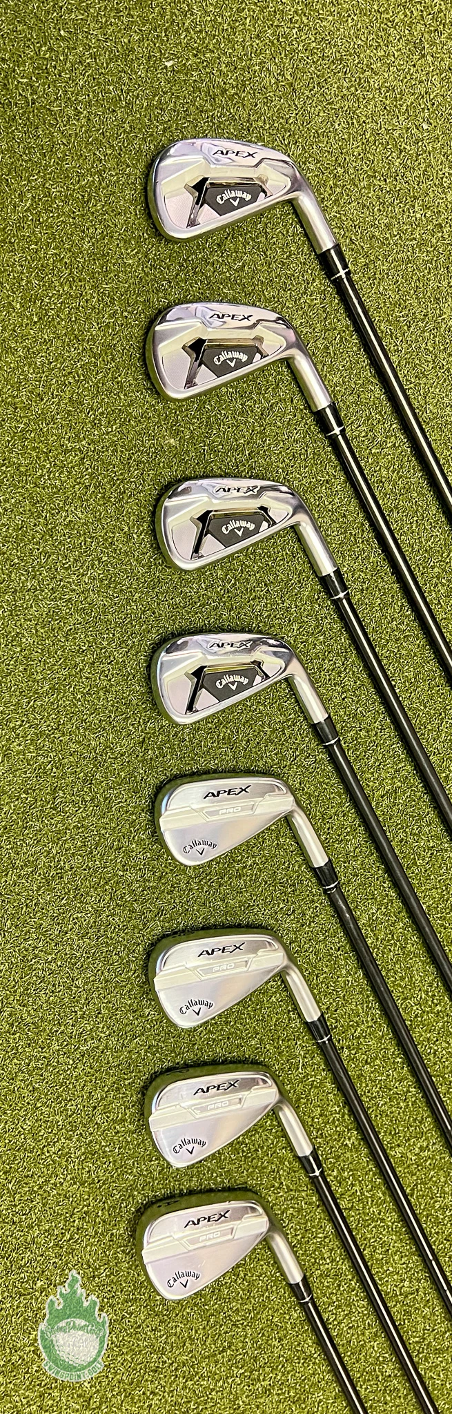 Used Callaway APEX/ APEX Pro Forged ’21 Irons 4-PW/AW 95g Stiff Steel Golf Set - Image 7