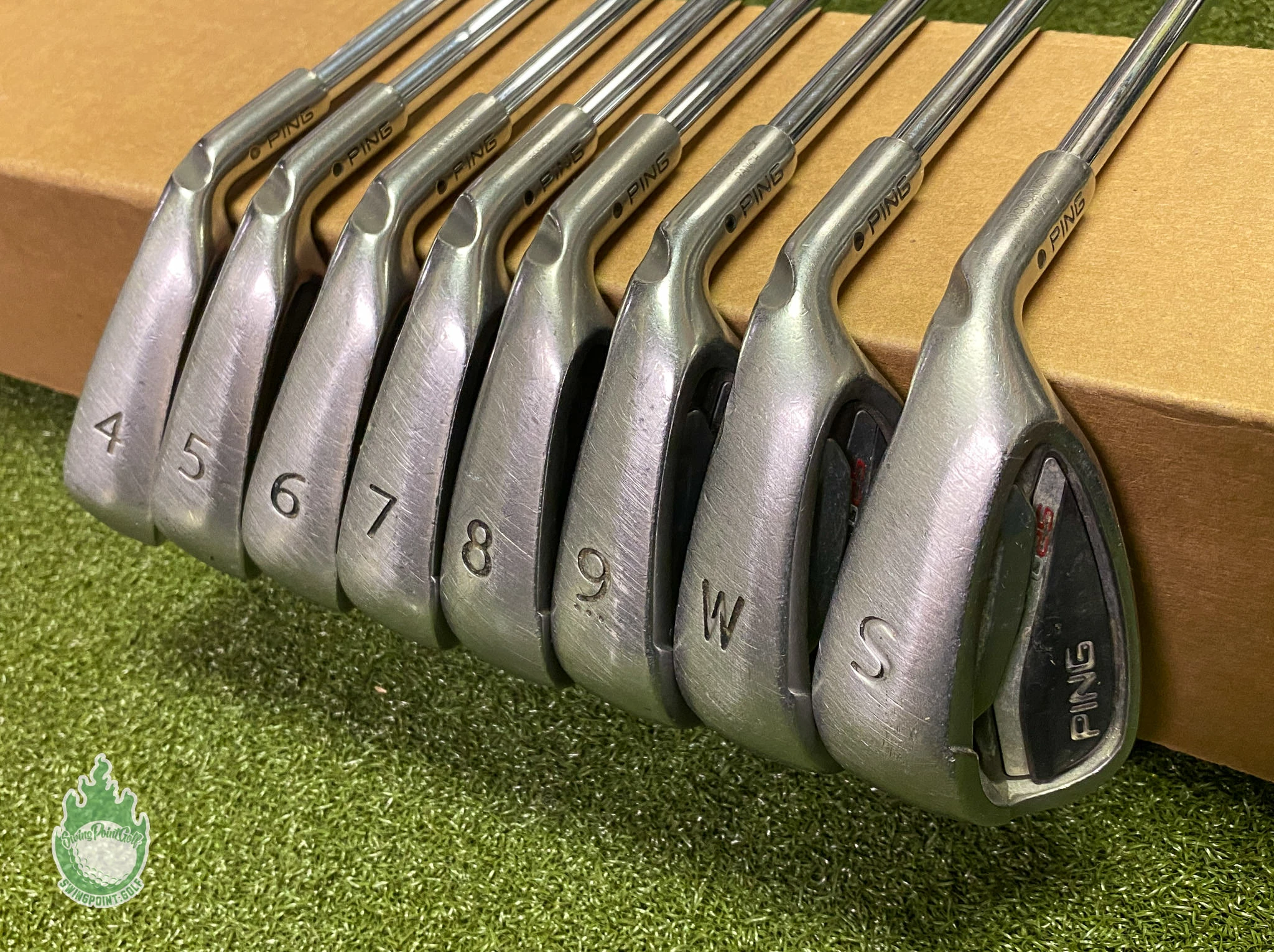 Used RH Ping Black Dot G25 Irons 4-PW/SW CFS Regular Flex Steel Golf Club Set