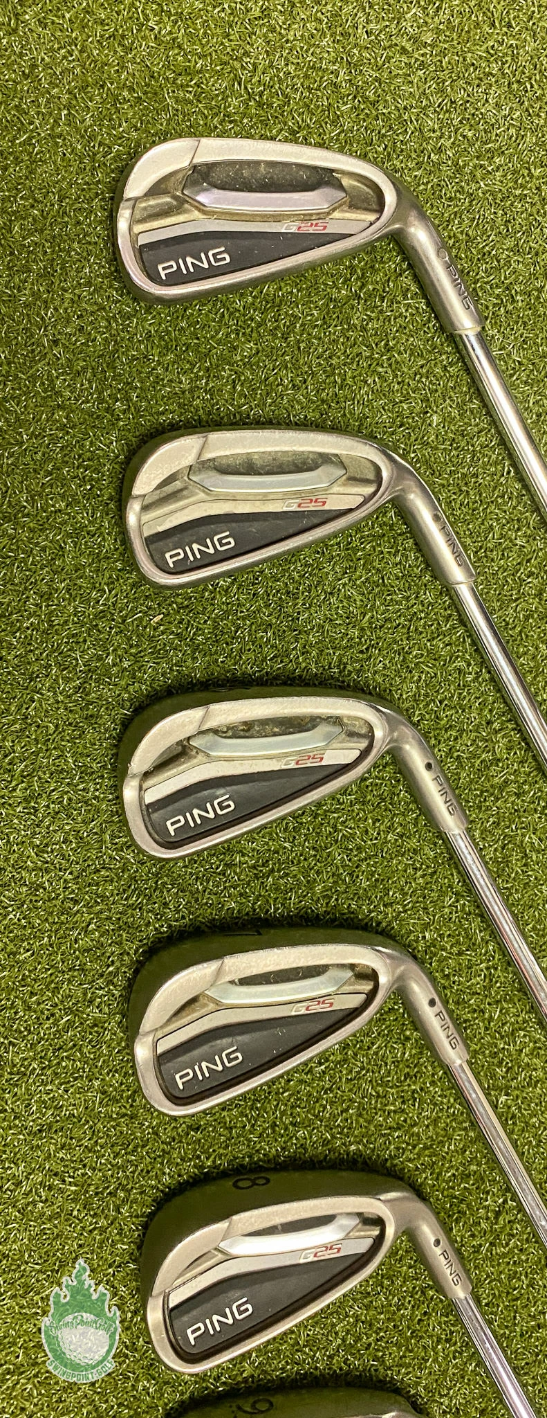 Used RH Ping Black Dot G25 Irons 4-PW/SW CFS Regular Flex Steel Golf Club Set - Image 6