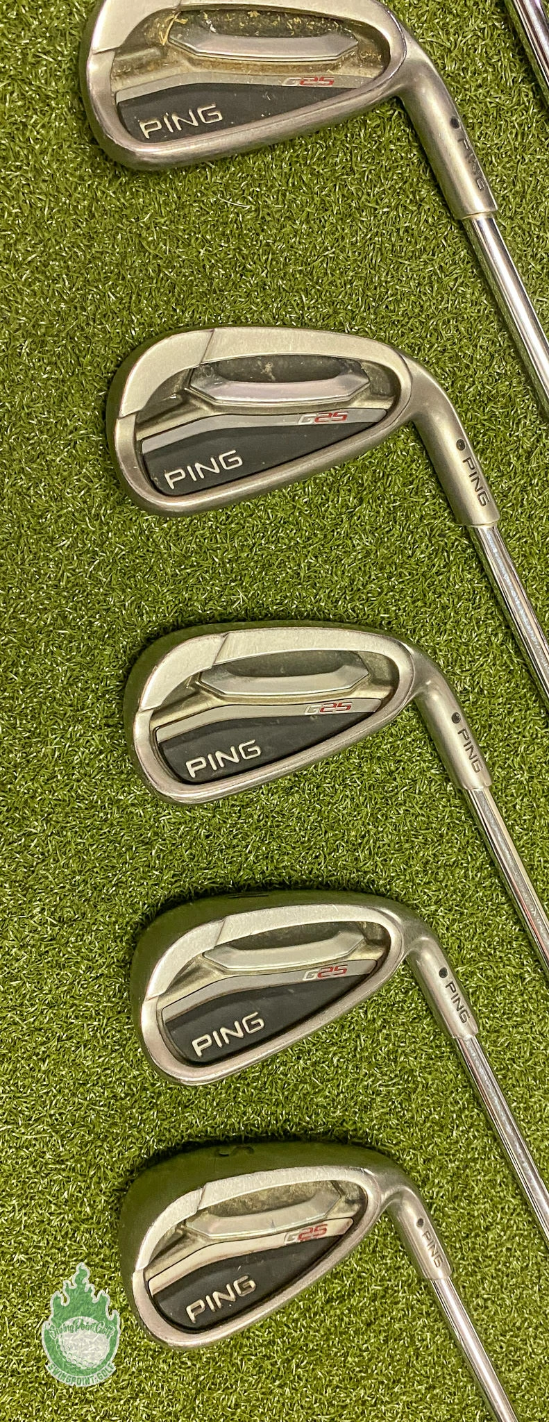 Used RH Ping Black Dot G25 Irons 4-PW/SW CFS Regular Flex Steel Golf Club Set - Image 4