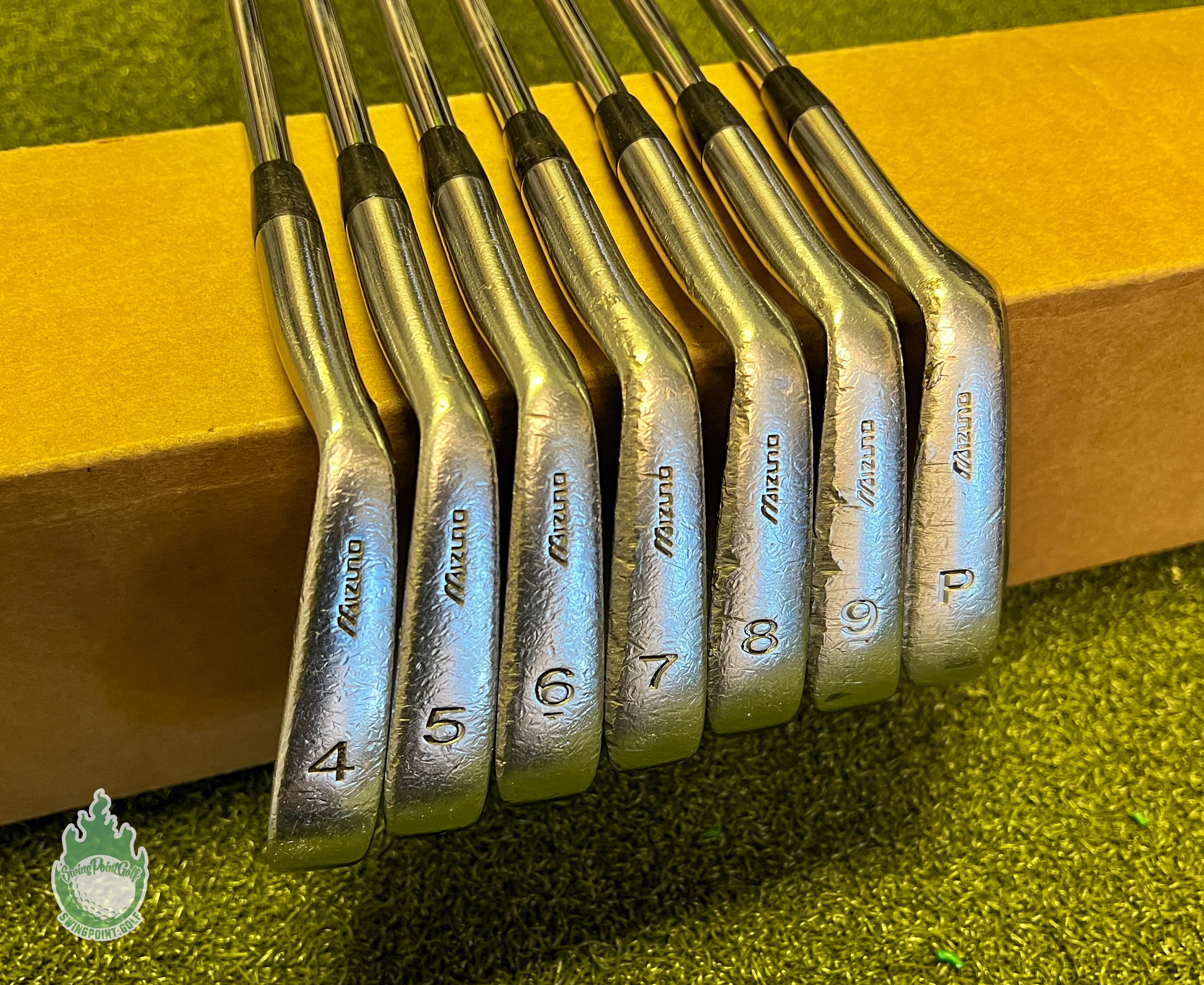 Used RH Mizuno T-Zoid Pro Irons 4-PW Dynalite Gold R400 Regular Steel Golf Set - Image 2