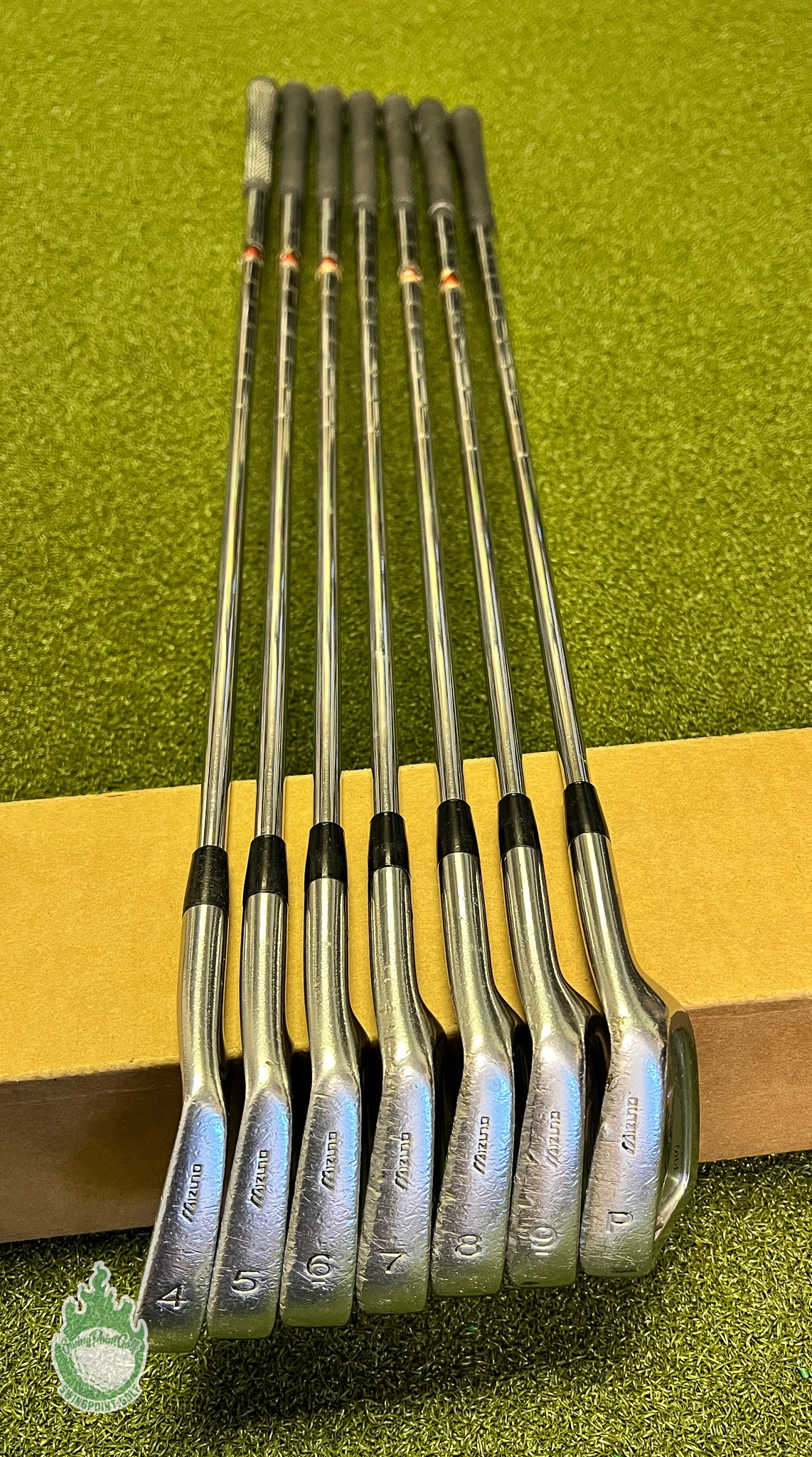 Used RH Mizuno T-Zoid Pro Irons 4-PW Dynalite Gold R400 Regular Steel Golf Set - Image 11