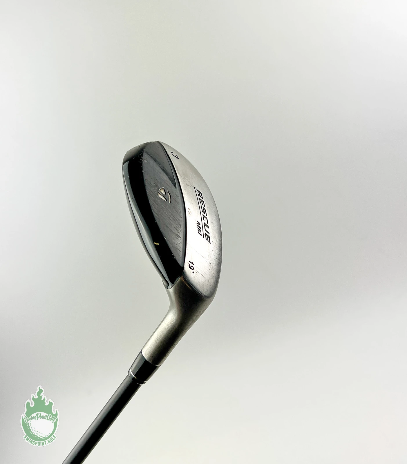Used Right Hand TaylorMade Rescue Mid 3 Hybrid 19* Stiff Graphite Golf W/HC - Image 2