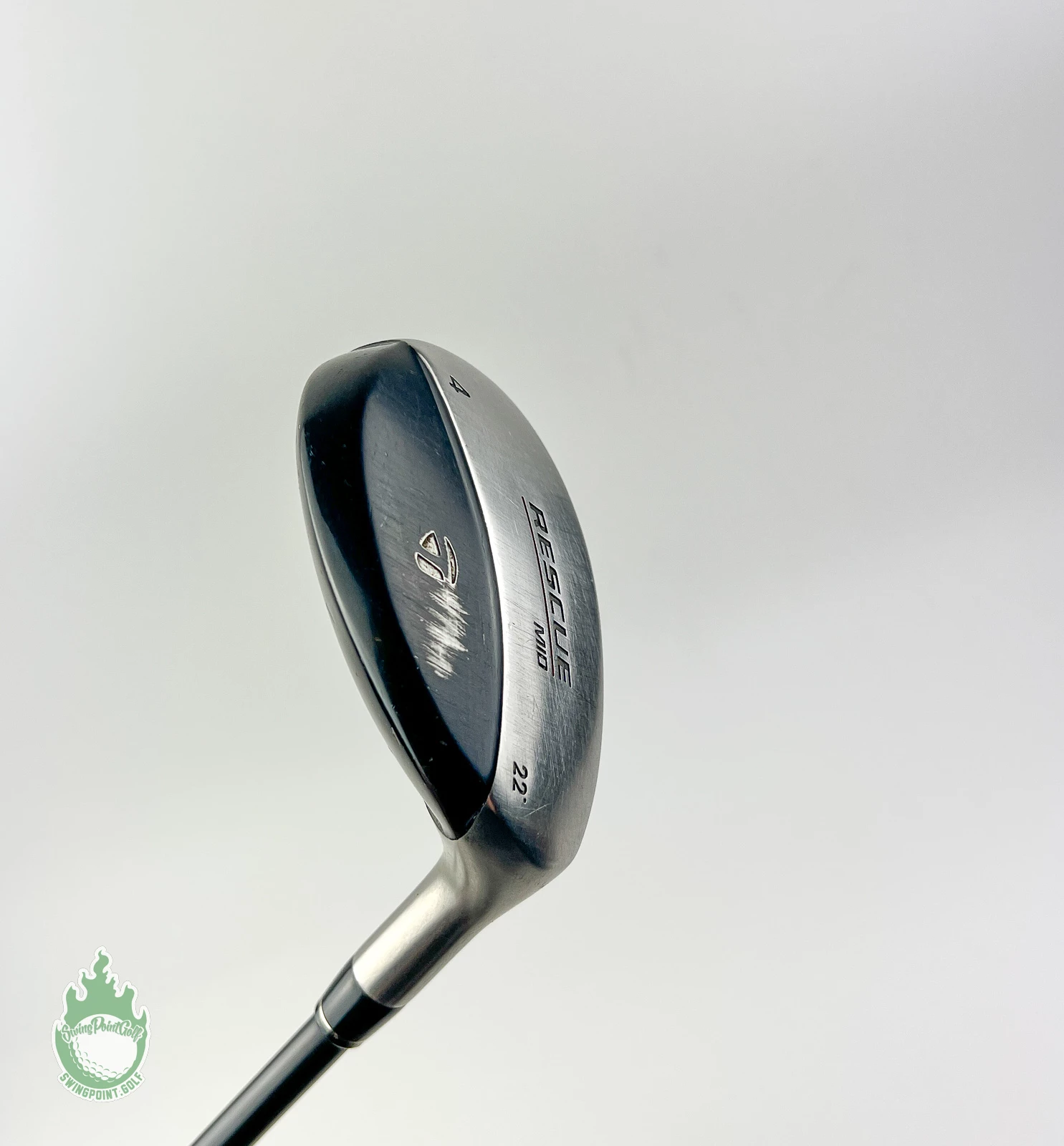 Used RH TaylorMade Rescue Mid 4 Hybrid 22* Regular Flex Graphite Golf Club - Image 2