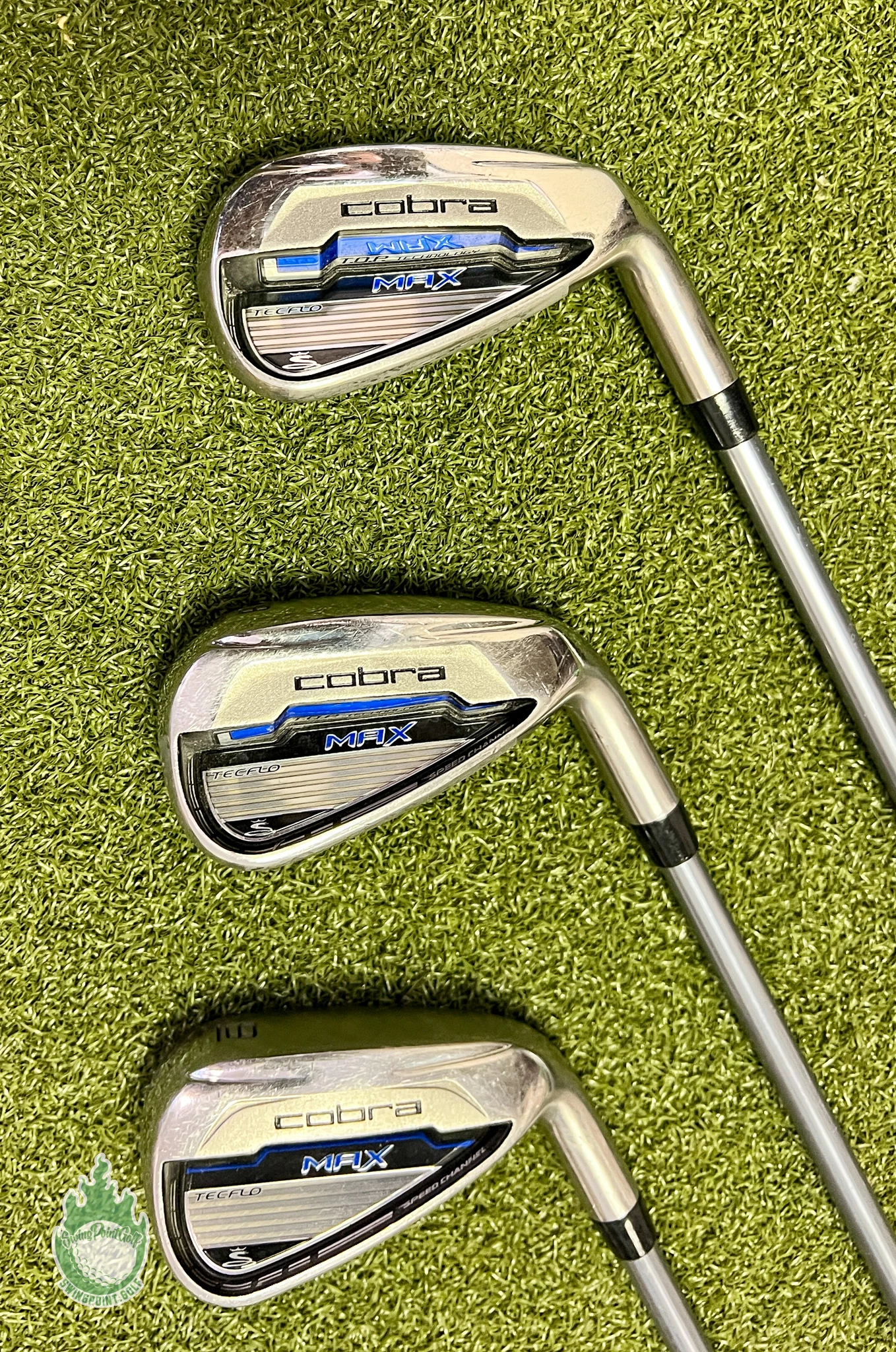 Used Right Handed Cobra Max Iron Set 7-9,GW Graphite 56g Lite Flex Golf Club - Image 9