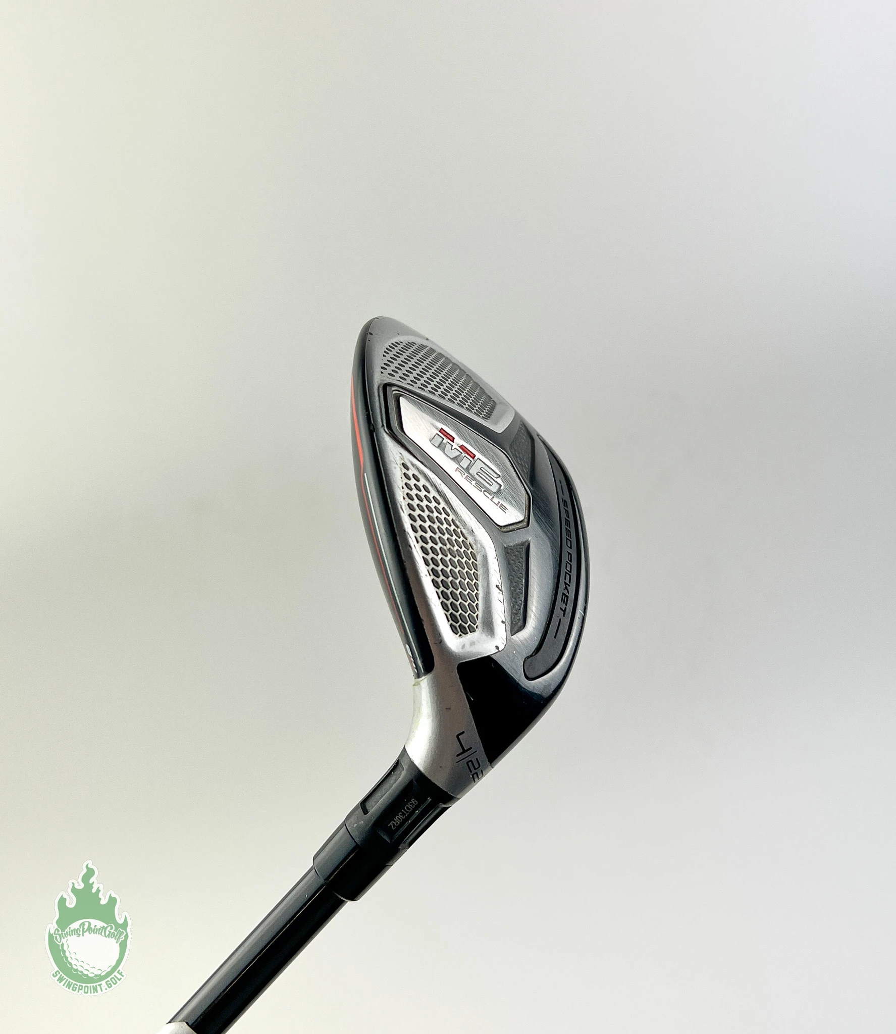 Used TaylorMade M6 Rescue 4 Hybrid 22* ATMOS 6 Regular Graphite Golf Club W/HC - Image 2