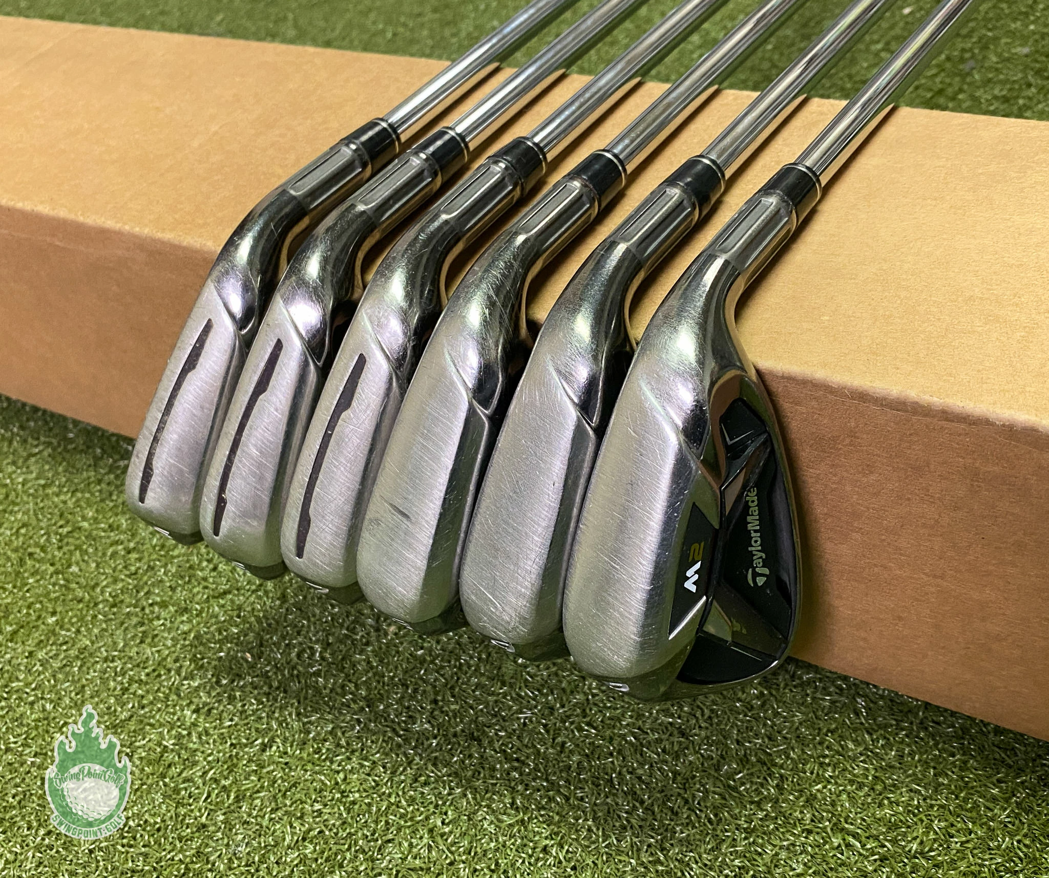 Used RH 2016 TaylorMade M2 Irons 5-PW REAX 88g Stiff Flex Steel Golf Club Set