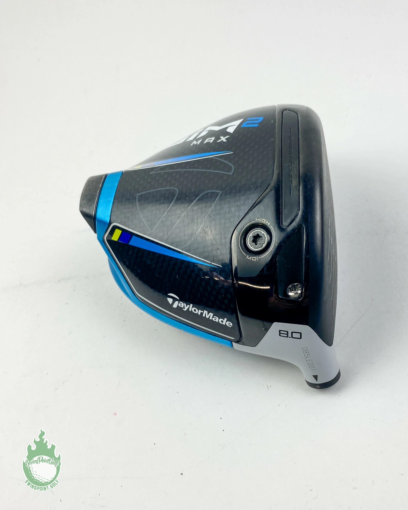 Used Tour Issued 2021 TaylorMade SIM 2 MAX Driver 8* HEAD ONLY Golf Club + Sign