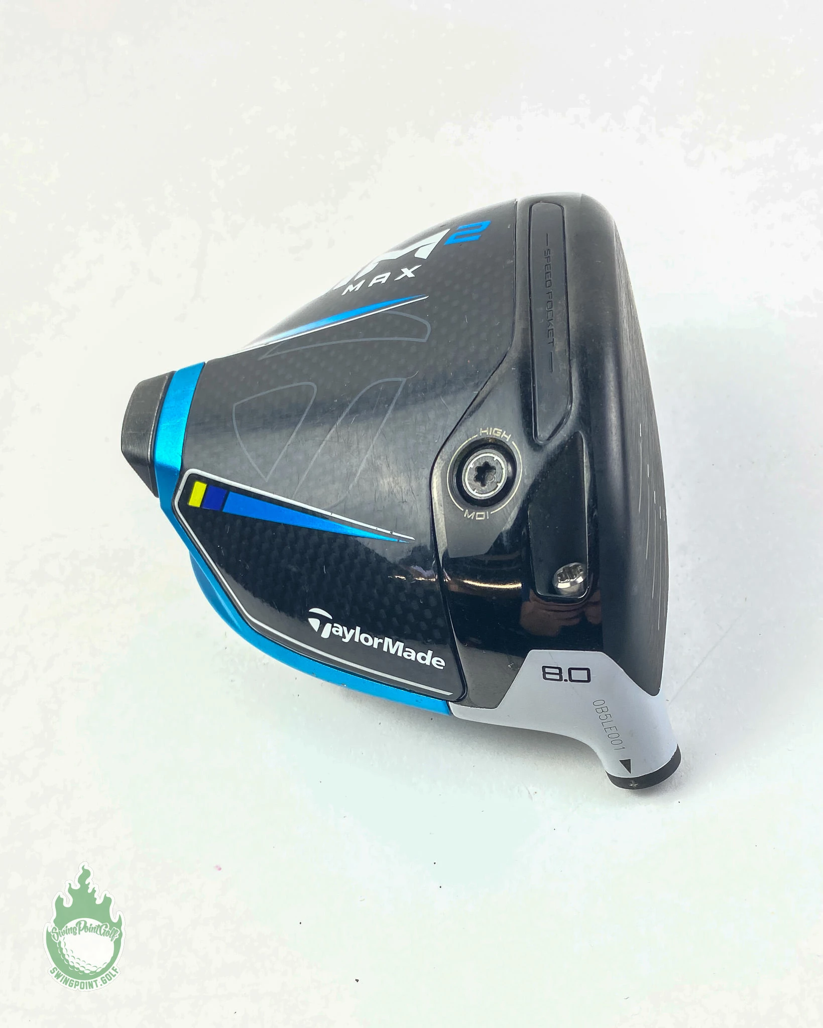 Used Tour Issued 2021 TaylorMade SIM 2 MAX Driver 8* HEAD ONLY Golf Club + Sign - Image 2