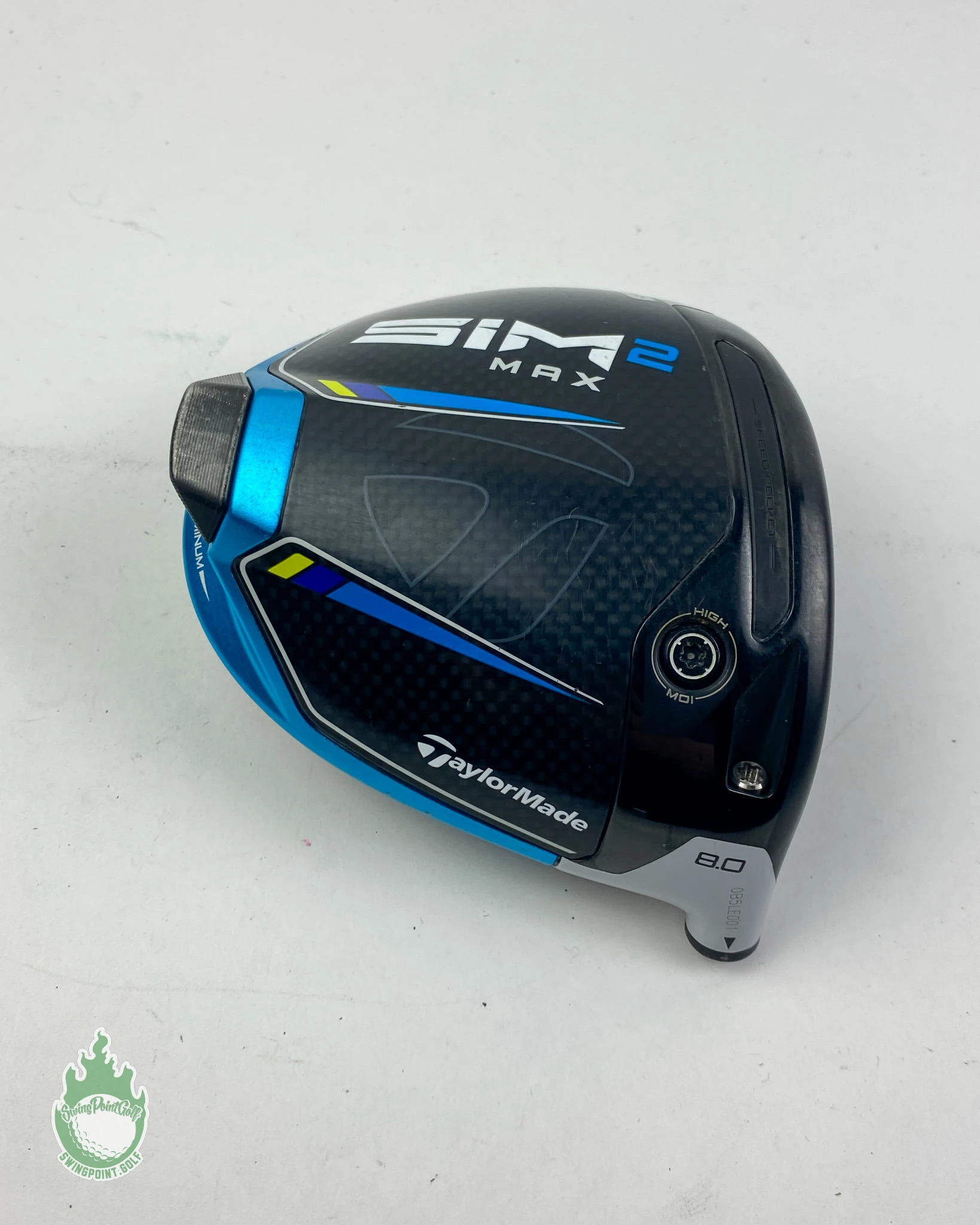 Used Tour Issued 2021 TaylorMade SIM 2 MAX Driver 8* HEAD ONLY Golf Club + Sign - Image 3