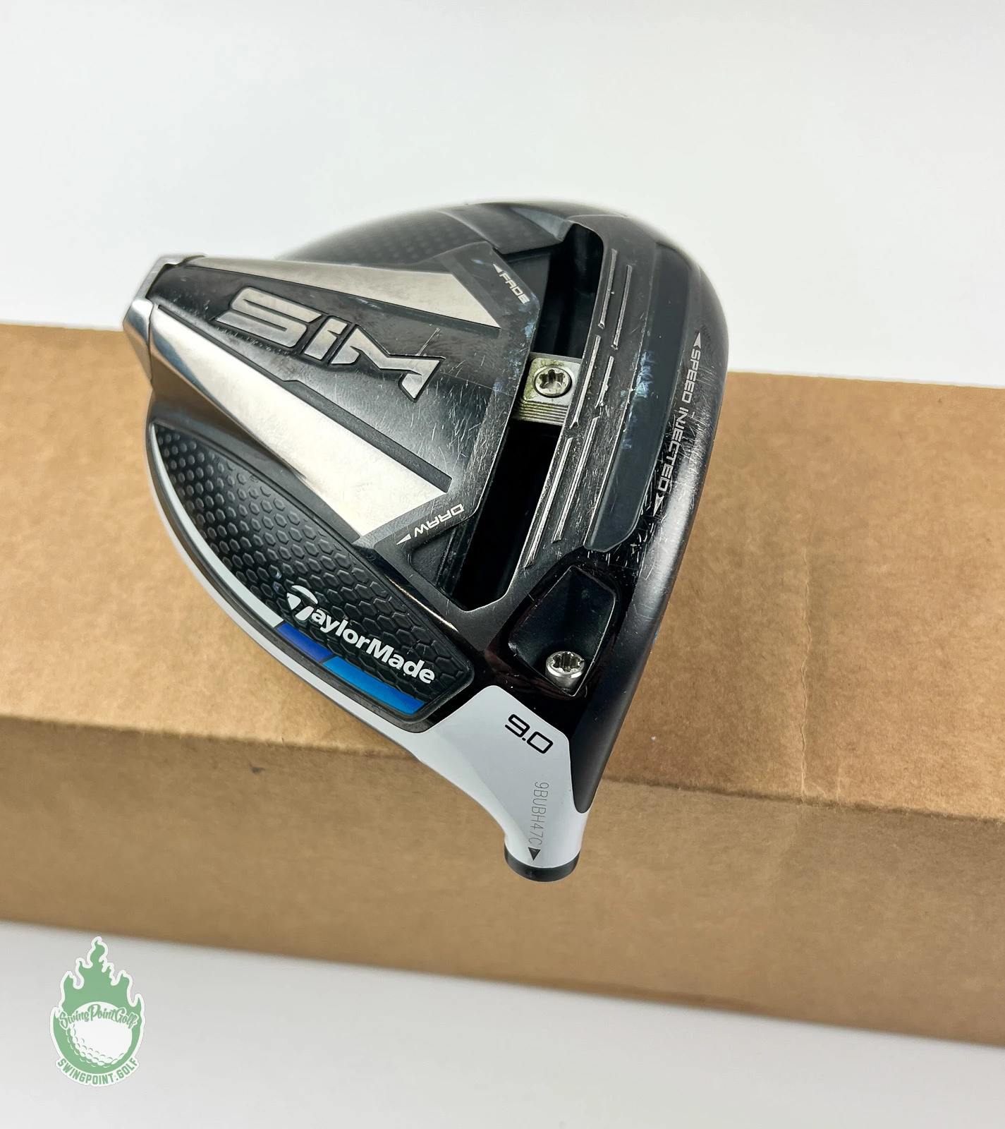 Tour Issued RH 2020 TaylorMade SIM MAX Driver 9* HEAD ONLY Golf Club + Sign