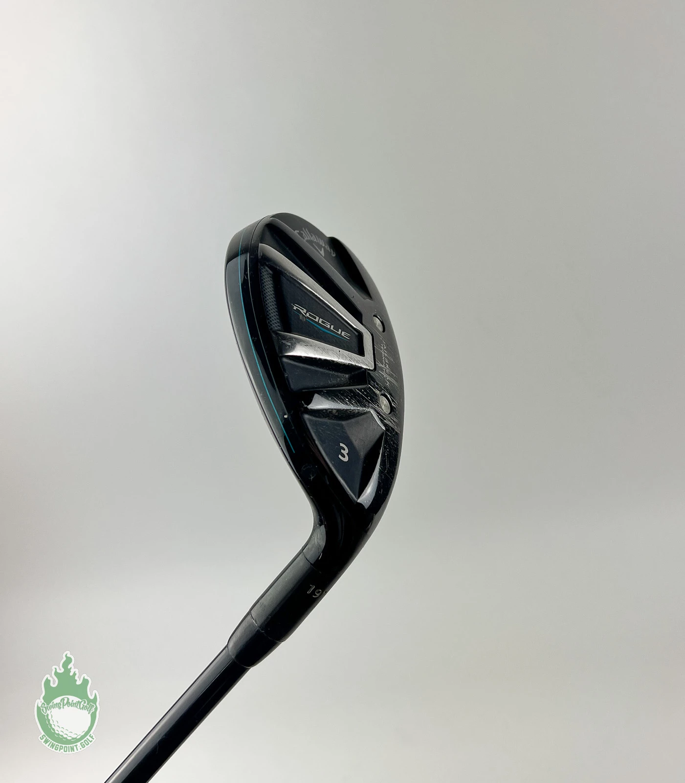 Used RH Callaway Rogue 3 Hybrid 19* ATMOS 7S Stiff Flex Graphite Golf Club - Image 2