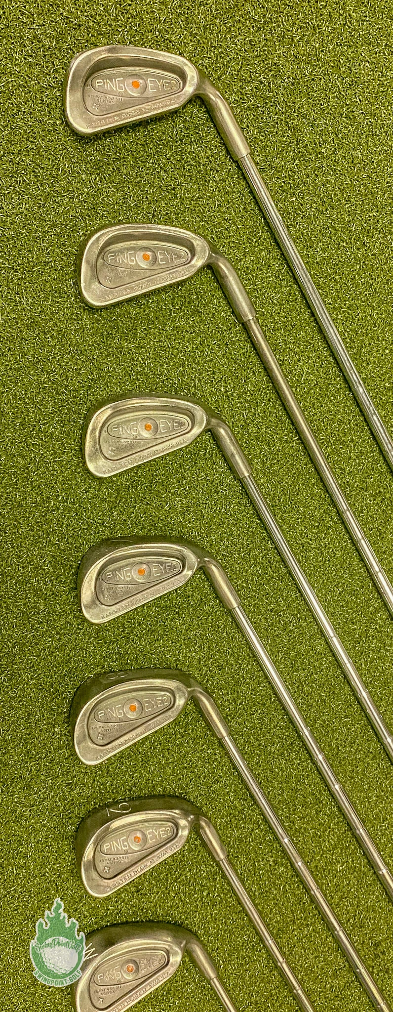 Used RH Ping Orange Dot Eye 2 Irons 3-5 7-PW ZZ Lite Stiff Flex Steel Golf Set - Image 5