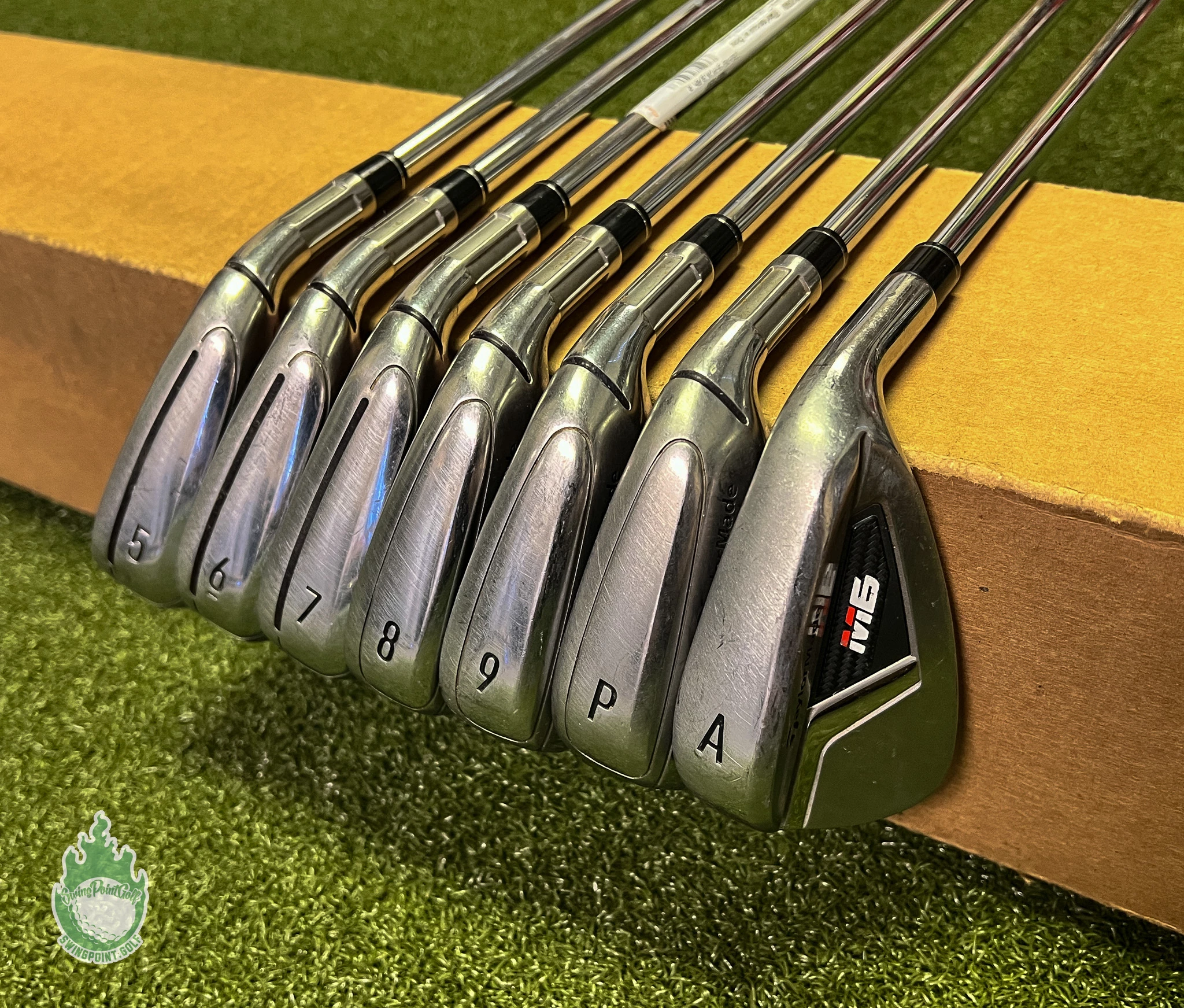 Used RH TaylorMade M6 Irons 5-PW/AW KBS MAX 85g Regular Flex Steel Golf Set