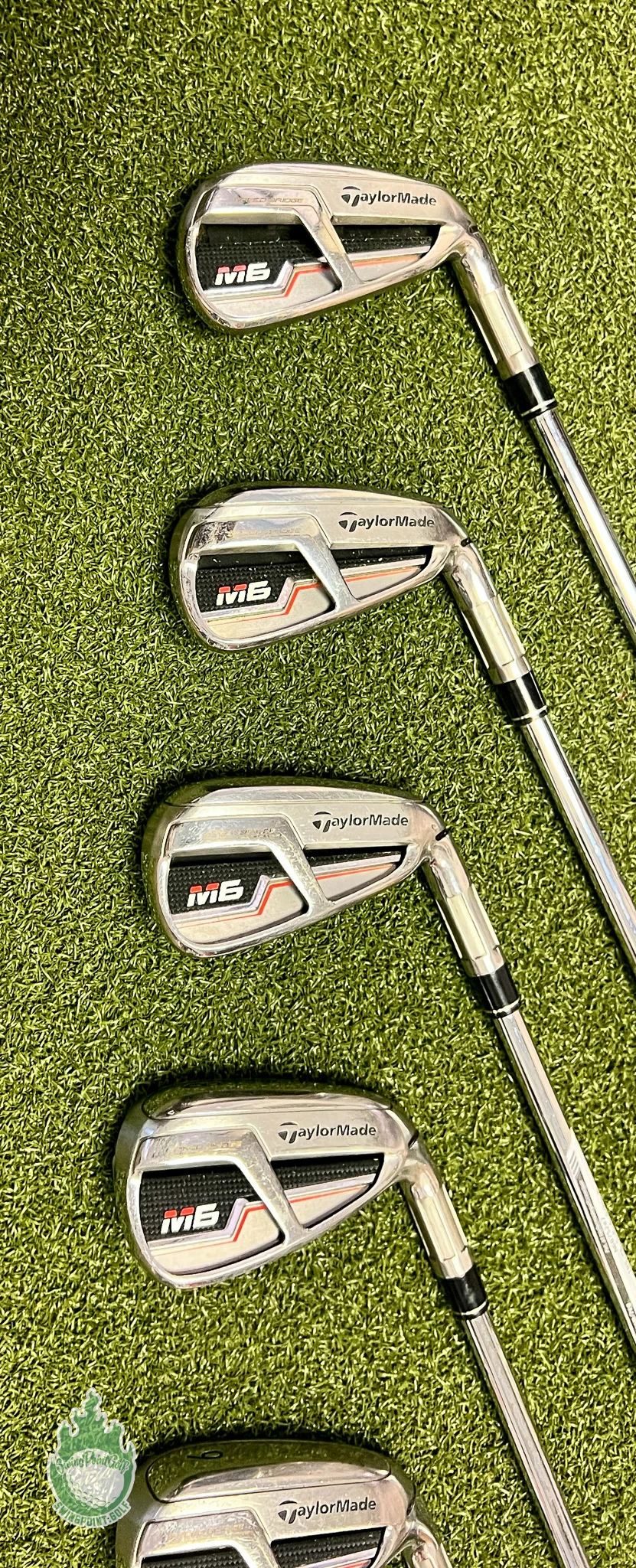 Used RH TaylorMade M6 Irons 5-PW/AW KBS MAX 85g Regular Flex Steel Golf Set - Image 9