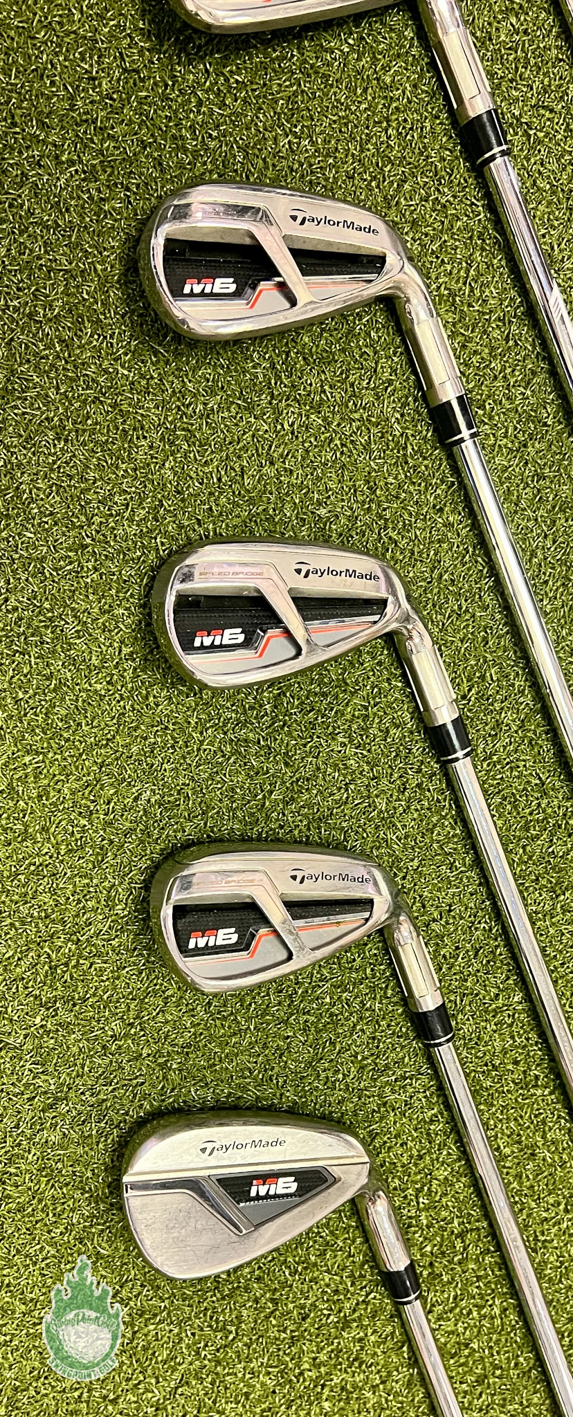 Used RH TaylorMade M6 Irons 5-PW/AW KBS MAX 85g Regular Flex Steel Golf Set - Image 8