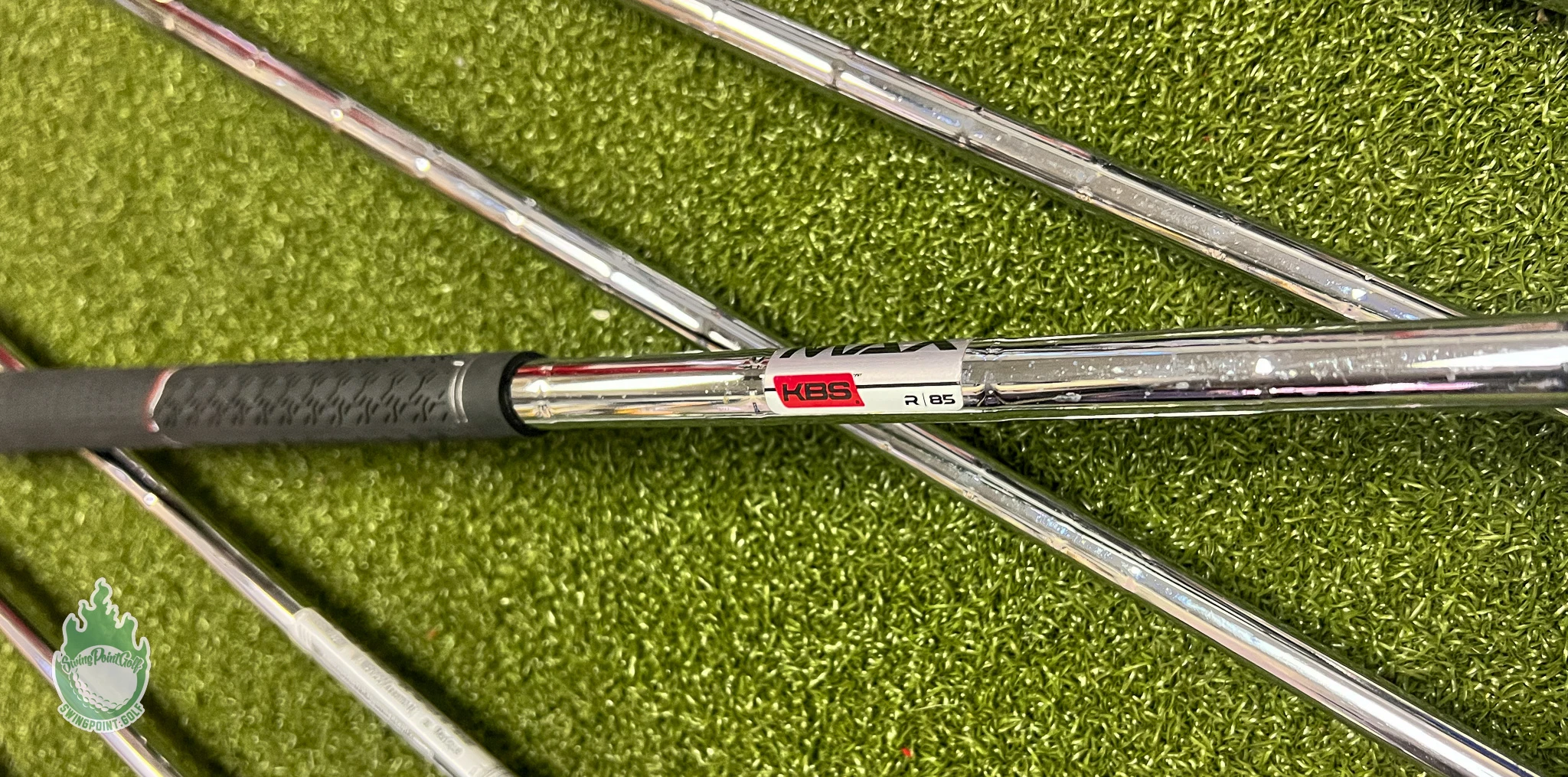 Used RH TaylorMade M6 Irons 5-PW/AW KBS MAX 85g Regular Flex Steel Golf Set - Image 3