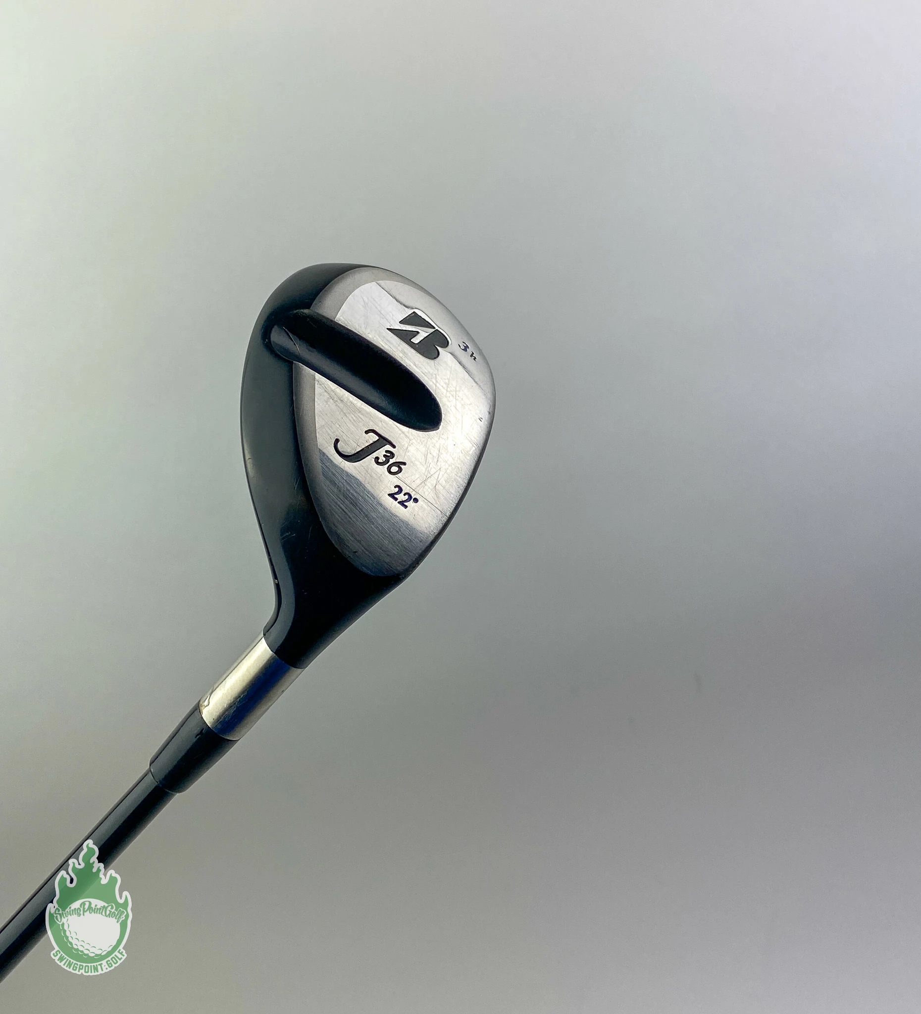 Used Right Handed Bridgestone J36 3 Hybrid 22* 65g Stiff Flex Graphite Golf
