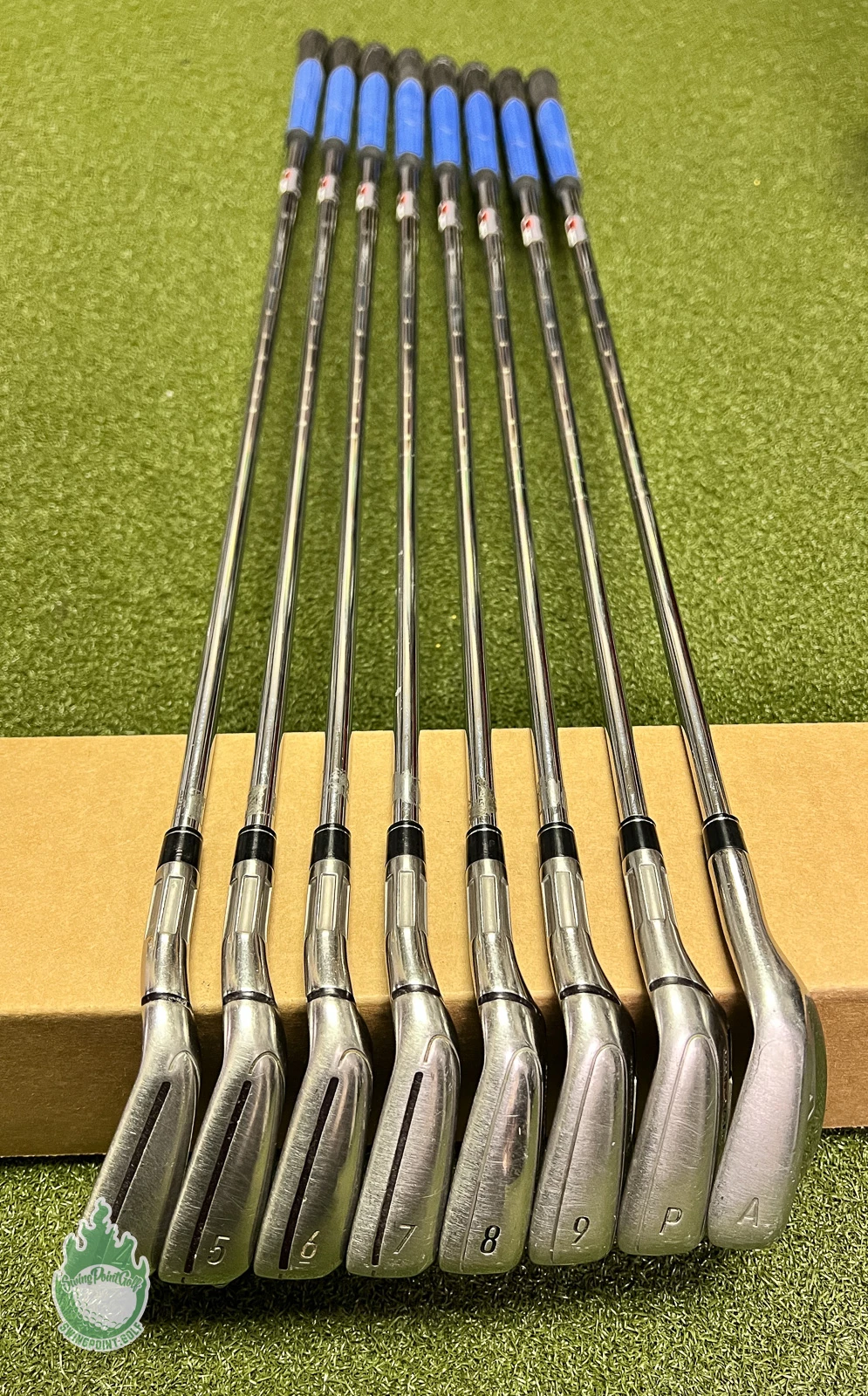 Used RH TaylorMade M6 Irons 4-PW/AW KBS MAX 85g Regular Flex Steel Golf Set - Image 11