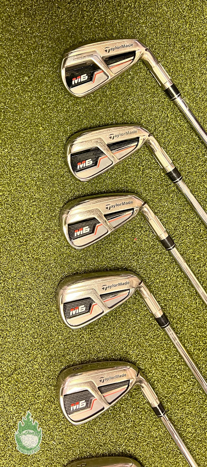 Used RH TaylorMade M6 Irons 4-PW/AW KBS MAX 85g Regular Flex Steel Golf Set - Image 9