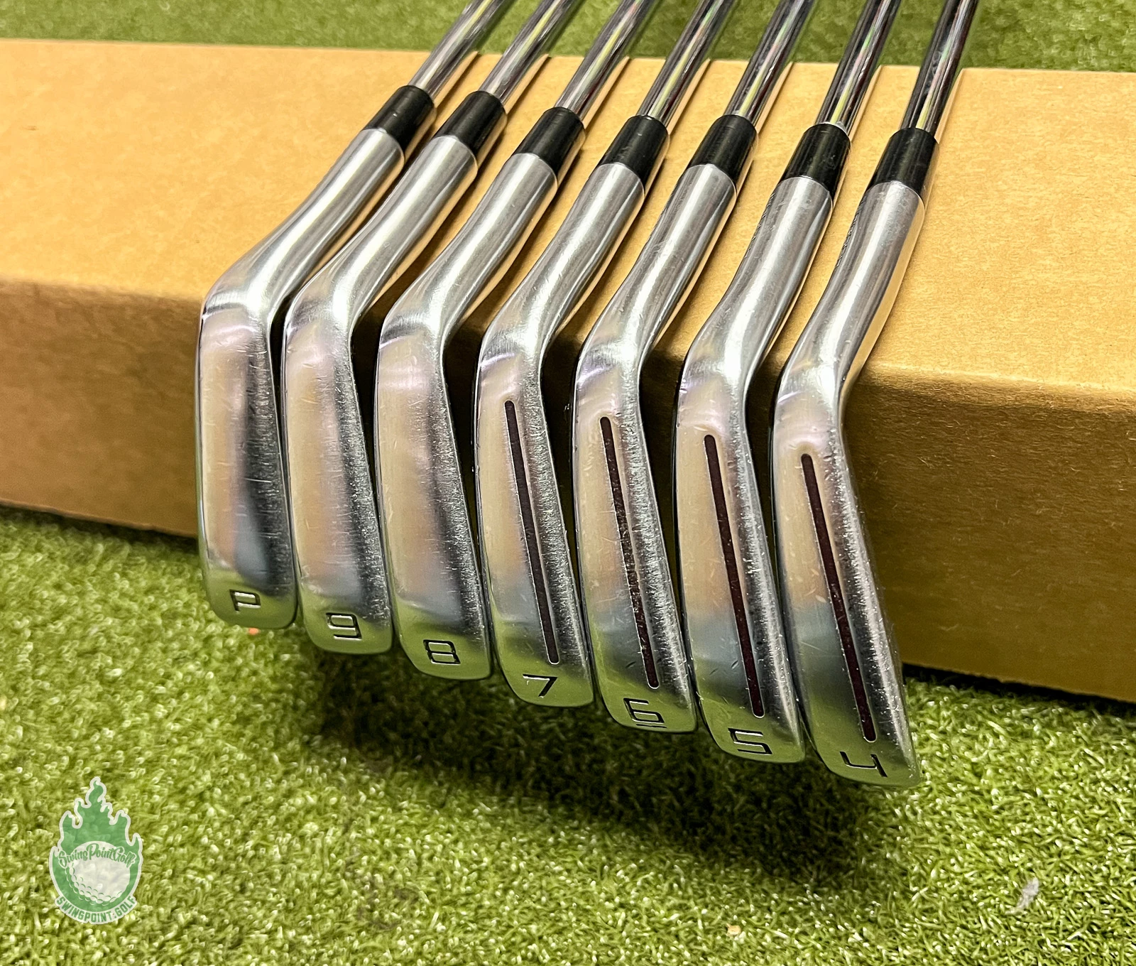 Used LH 2021 TaylorMade P-770 Forged Iron 4-PW OBAN CT-115 Stiff Steel Golf Set - Image 2