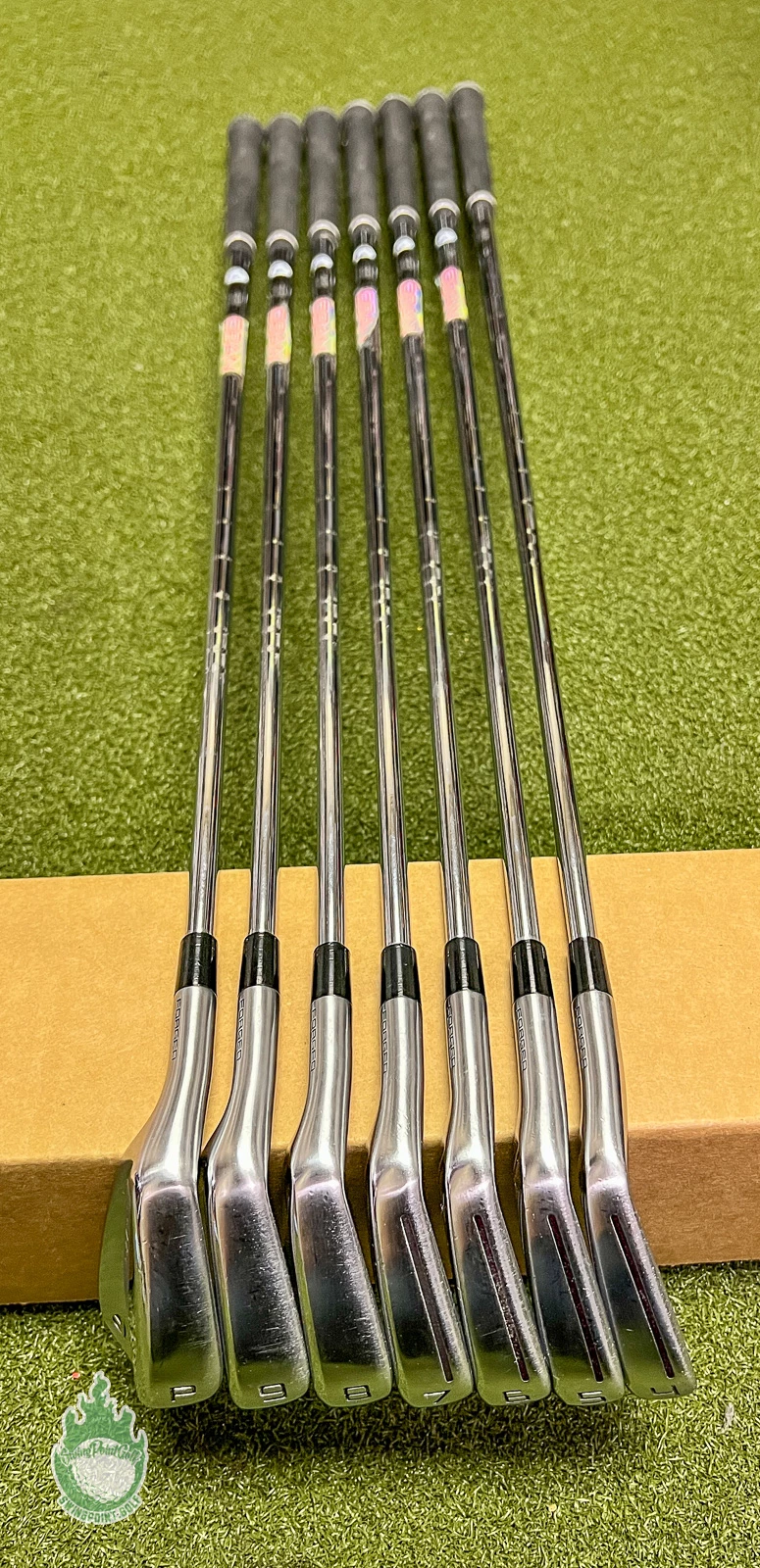 Used LH 2021 TaylorMade P-770 Forged Iron 4-PW OBAN CT-115 Stiff Steel Golf Set - Image 11