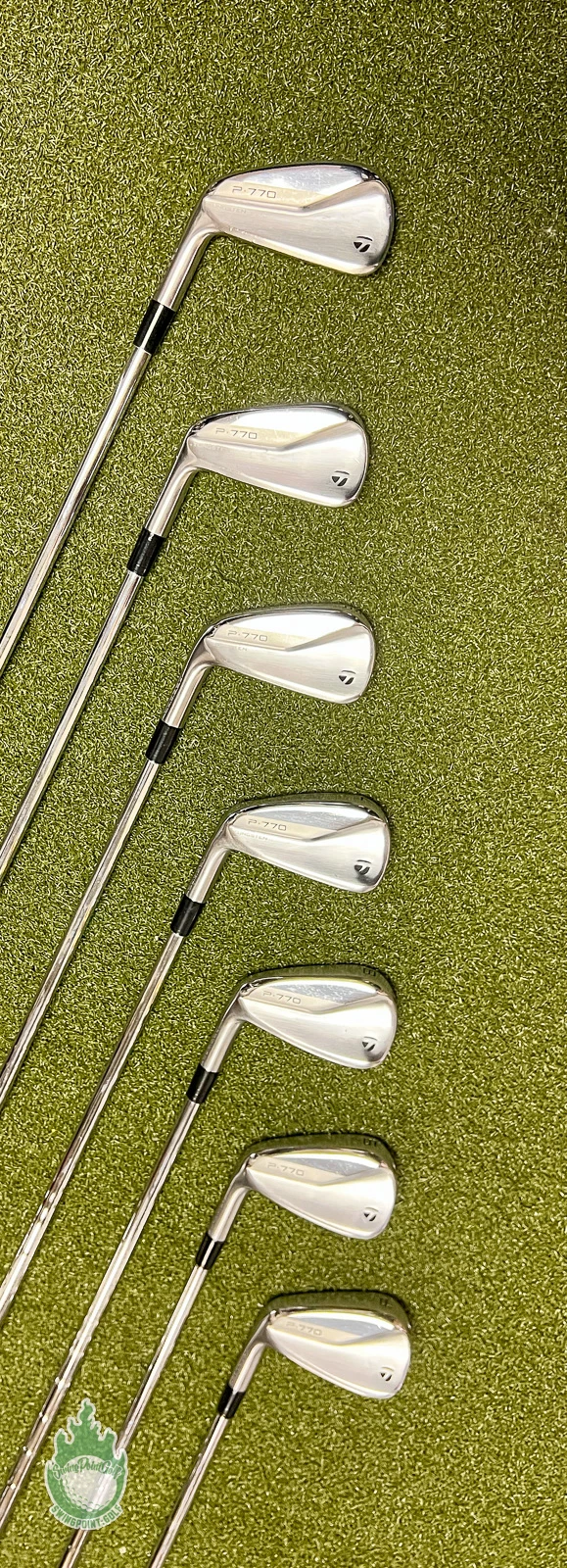 Used LH 2021 TaylorMade P-770 Forged Iron 4-PW OBAN CT-115 Stiff Steel Golf Set - Image 7