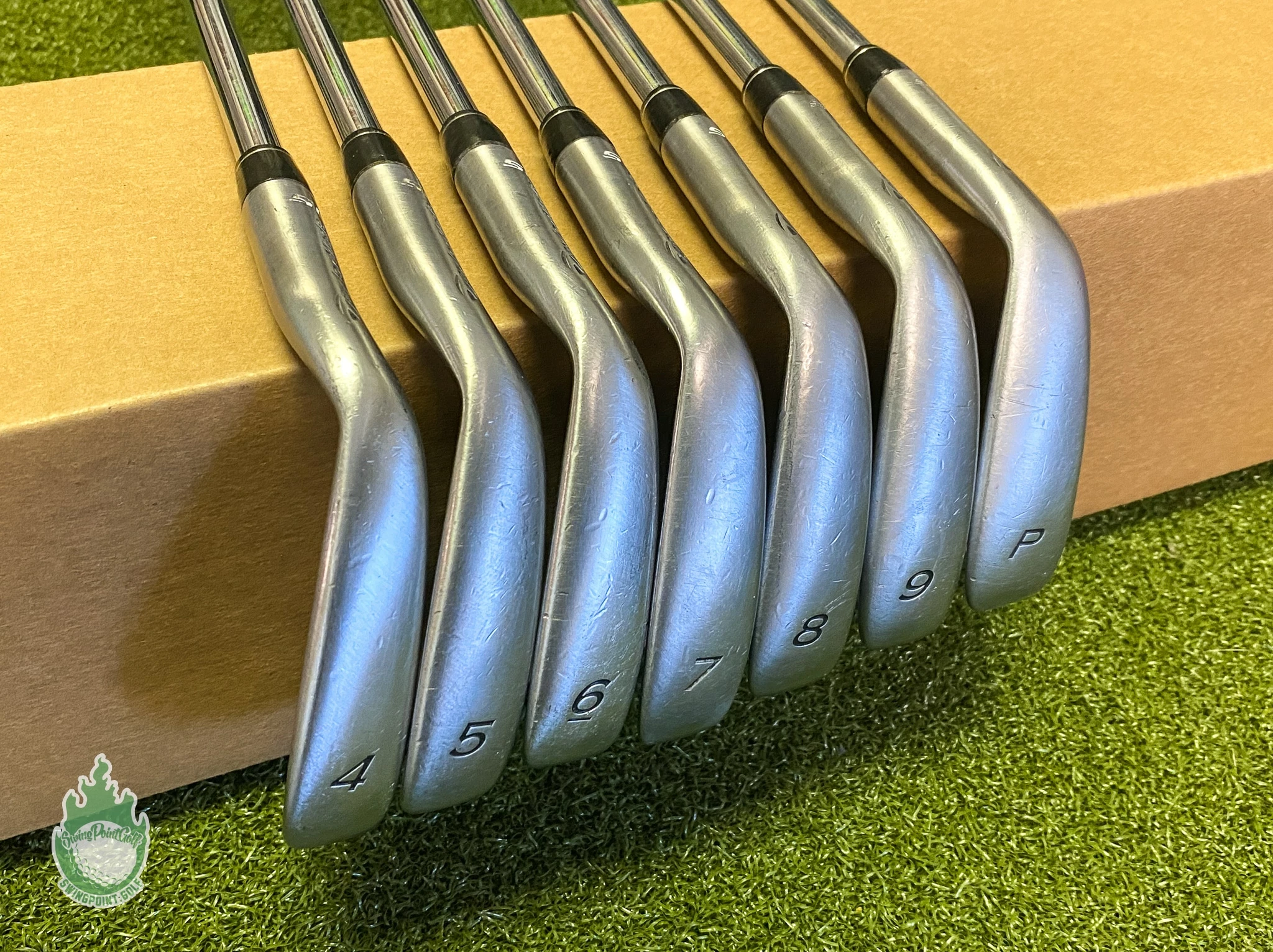 Used RH TaylorMade RAC OS Irons 4-PW 95g Regular Flex Steel Golf Club Set - Image 4