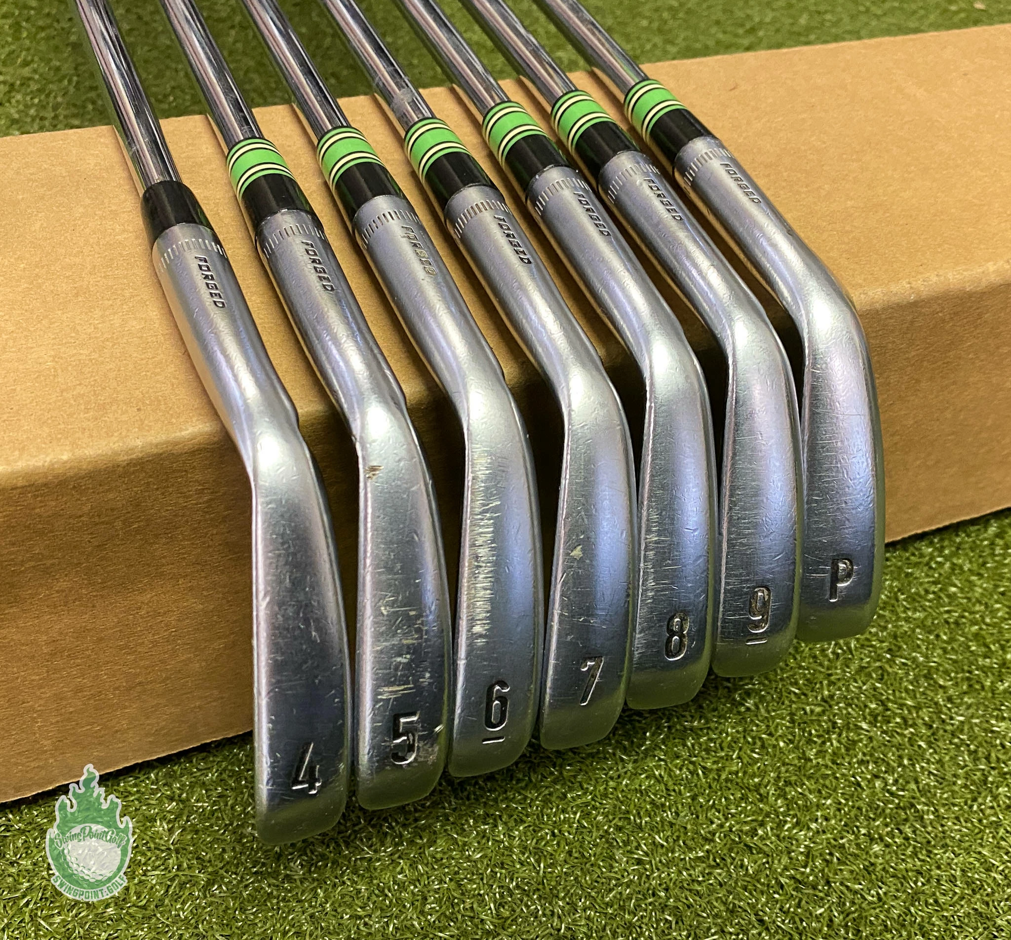 Used RH Callaway APEX MB Forged Irons 4-PW KBS 110g Stiff Flex Steel Golf Set - Image 2