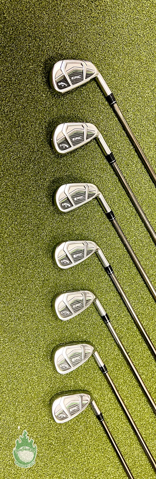 Used Callaway EPIC CF17 Irons 5-PW/AW Recoil ES 780 F4 Stiff Graphite Golf Set - Image 7