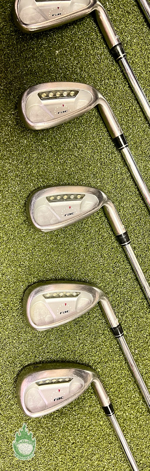 Used RH TaylorMade RAC OS Irons 5-PW/AW 95g Regular Flex Steel Golf Club Set - Image 8