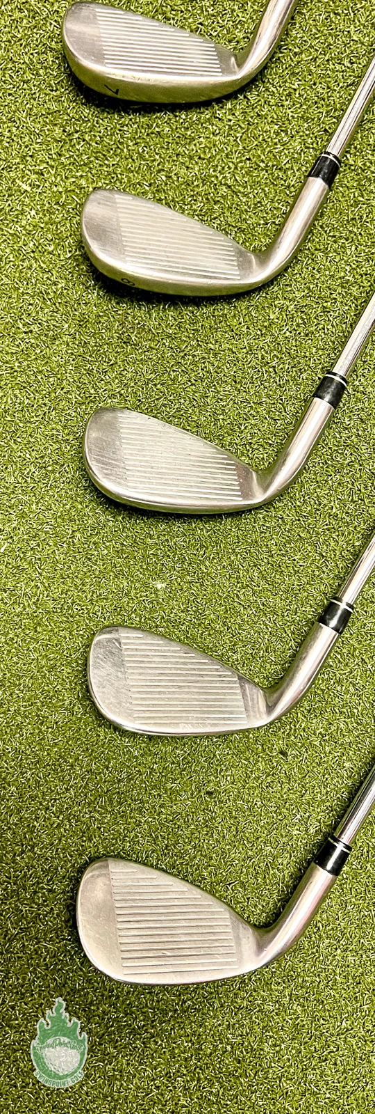 Used RH TaylorMade RAC OS Irons 5-PW/AW 95g Regular Flex Steel Golf Club Set - Image 6