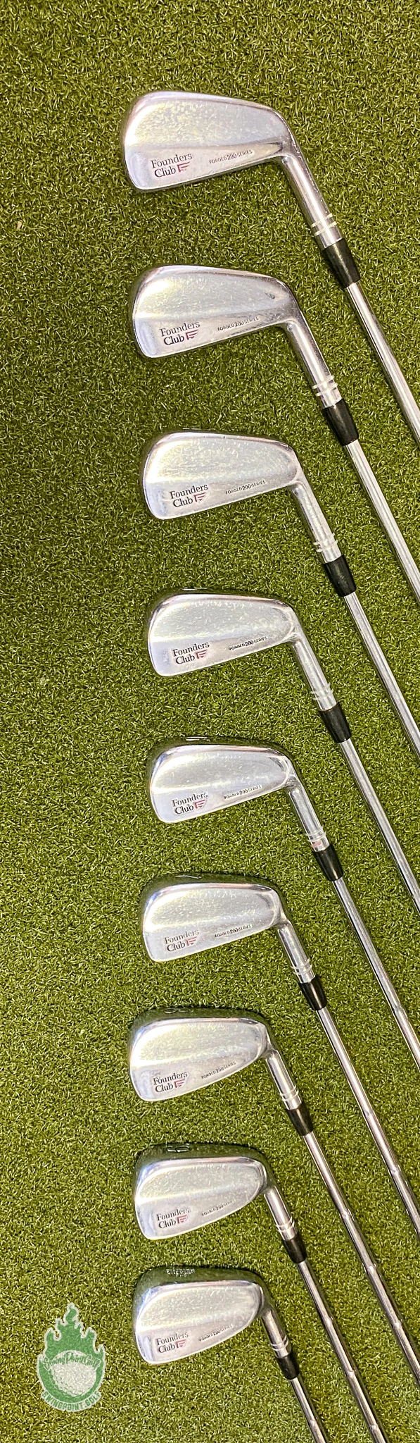 Used RH Founders Club Forged 200 Series Irons 2-PW 6.5 X-Stiff Steel Golf Set - Image 9