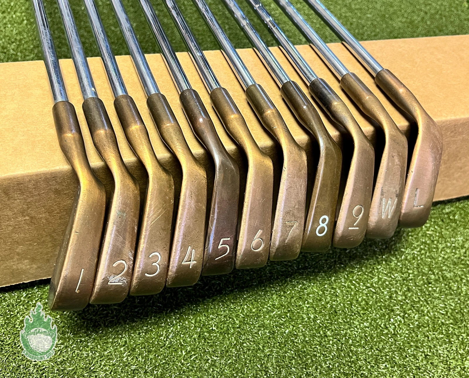 Used Ping Black Dot Eye 2 Beryllium Copper Irons 1-PW/LW Stiff Steel Golf Set - Image 2
