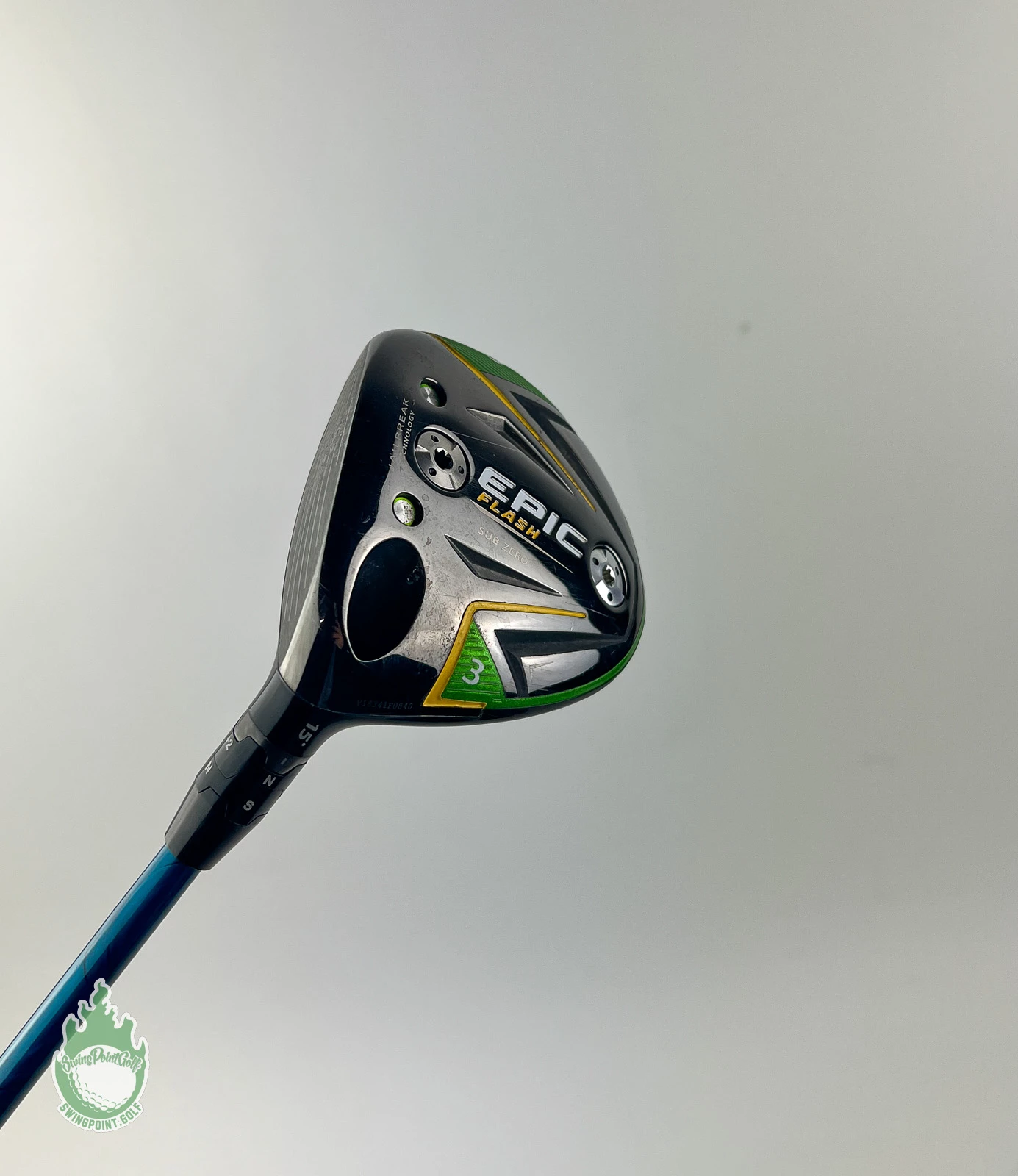 Used LH Callaway Epic Flash Sub Zero Fairway 3 Wood 15* 75g Stiff Graphite Golf