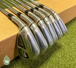 Used Left Handed TaylorMade M6 Irons 5-PW KBS MAX 85g Stiff Flex Steel Golf Set