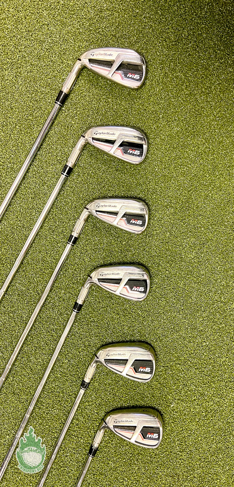 Used Left Handed TaylorMade M6 Irons 5-PW KBS MAX 85g Stiff Flex Steel Golf Set - Image 7