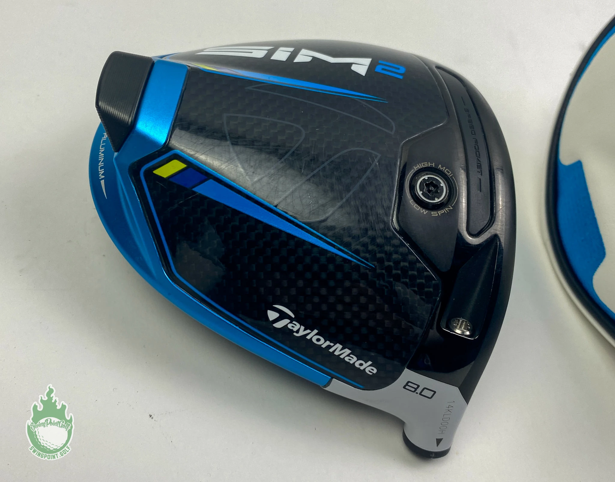 Tour Issued RH 2021 TaylorMade SIM 2 MAX Driver 8* HEAD ONLY Golf Club + Sign - Image 11